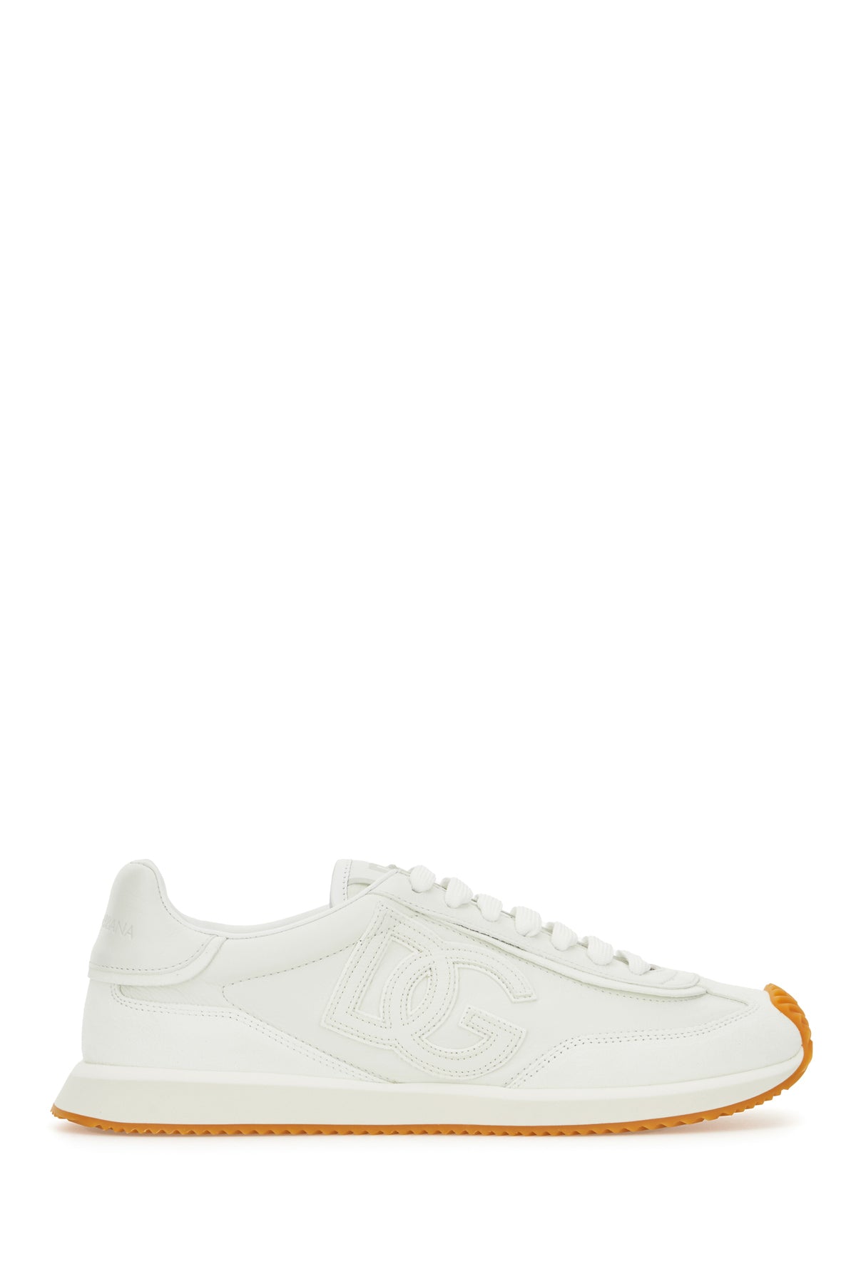 Dolce & Gabbana Sneakers Cushion bianche in pelle e pelle scamosciata