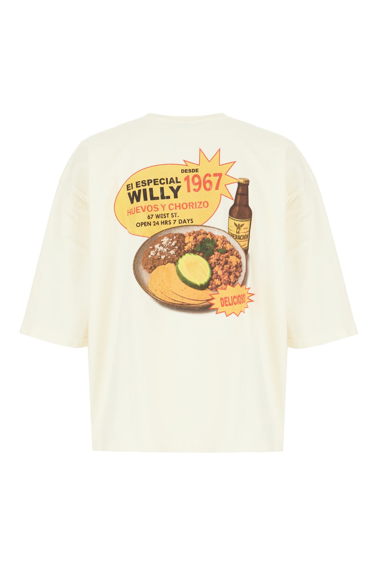 WILLY CHAVARRIA T-shirt in cotone sabbia, view 2