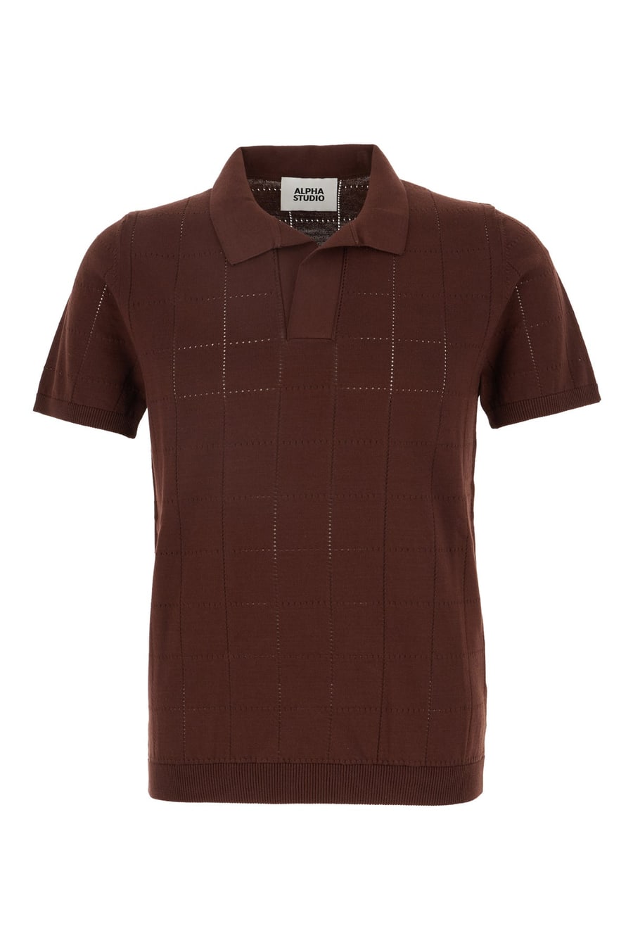 ALPHA STUDIO Polo in cotone marrone