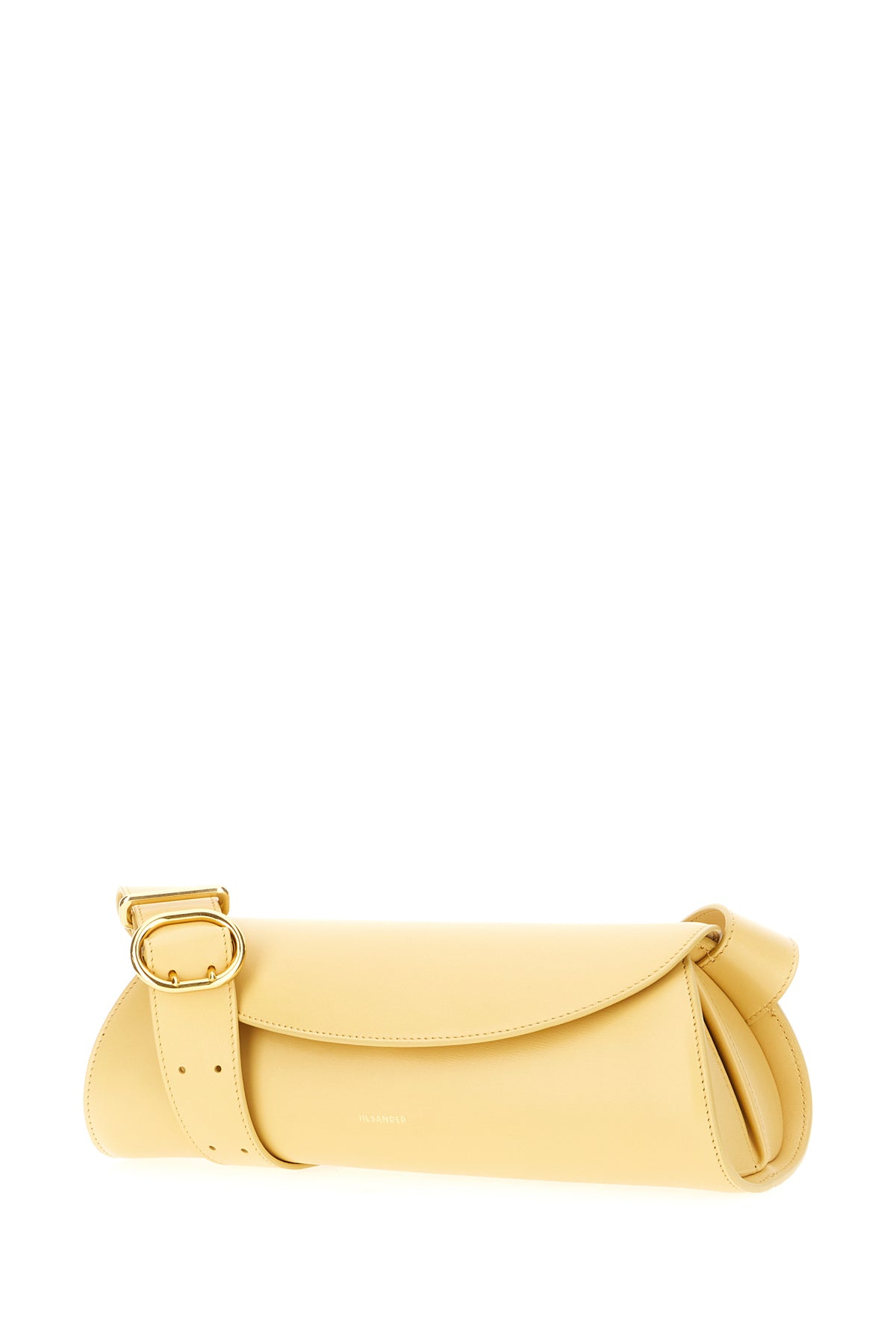 Jil Sander Borsa a spalla Cannolo piccola in pelle gialla, view 2
