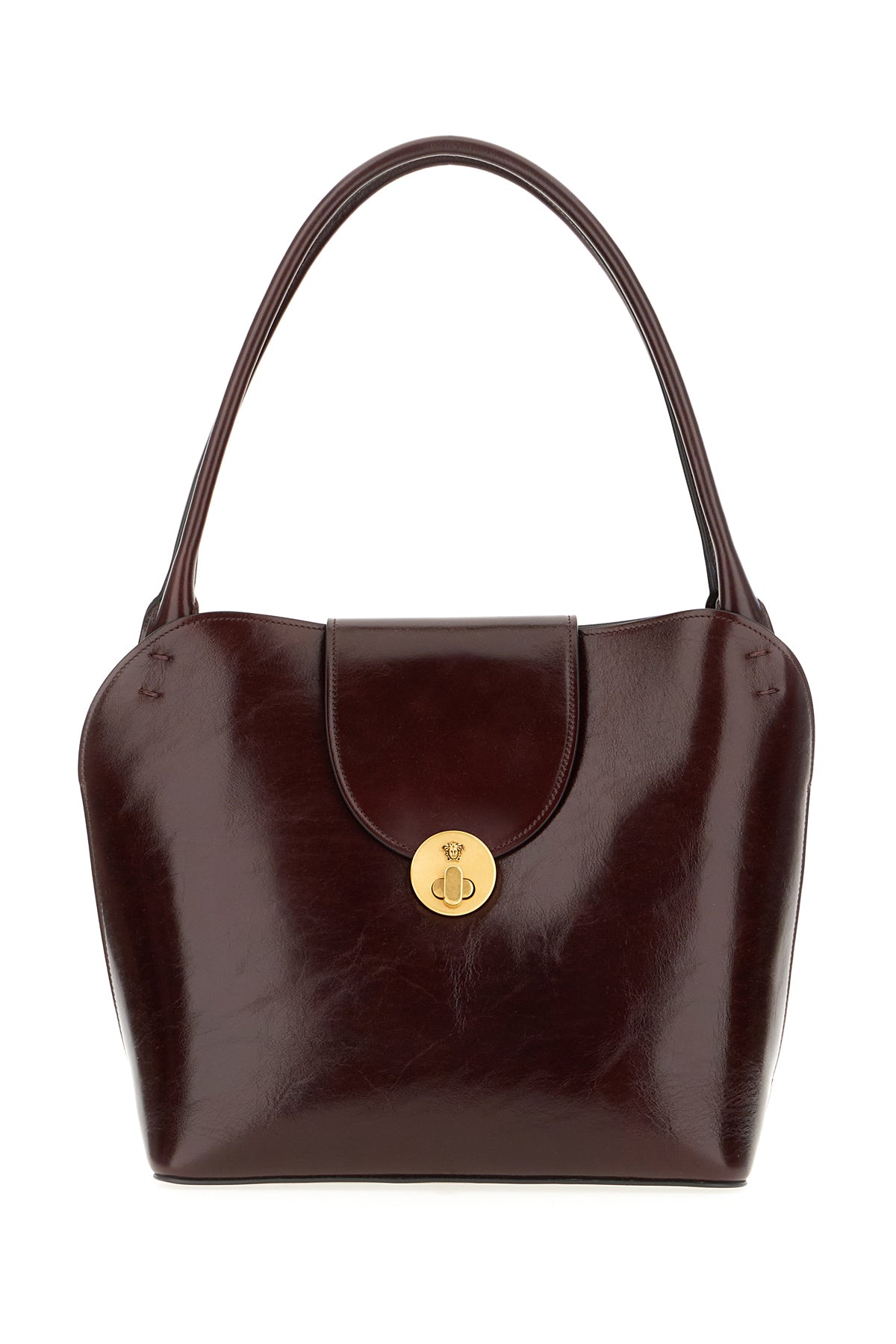 Versace Borsa a spalla Vivian in pelle testa di moro