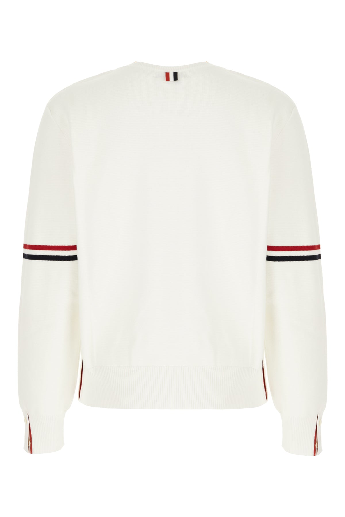 Thom Browne Maglione in cotone bianco, view 2