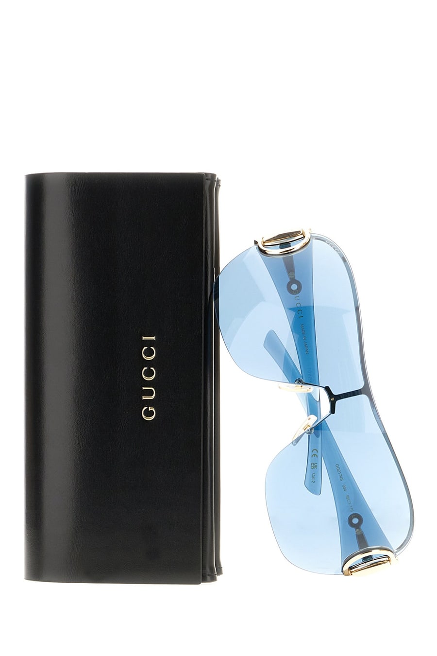 Gucci Occhiali da sole in acetato blu, view 3