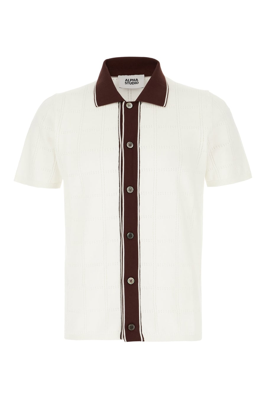 ALPHA STUDIO Camicia in cotone bicolor