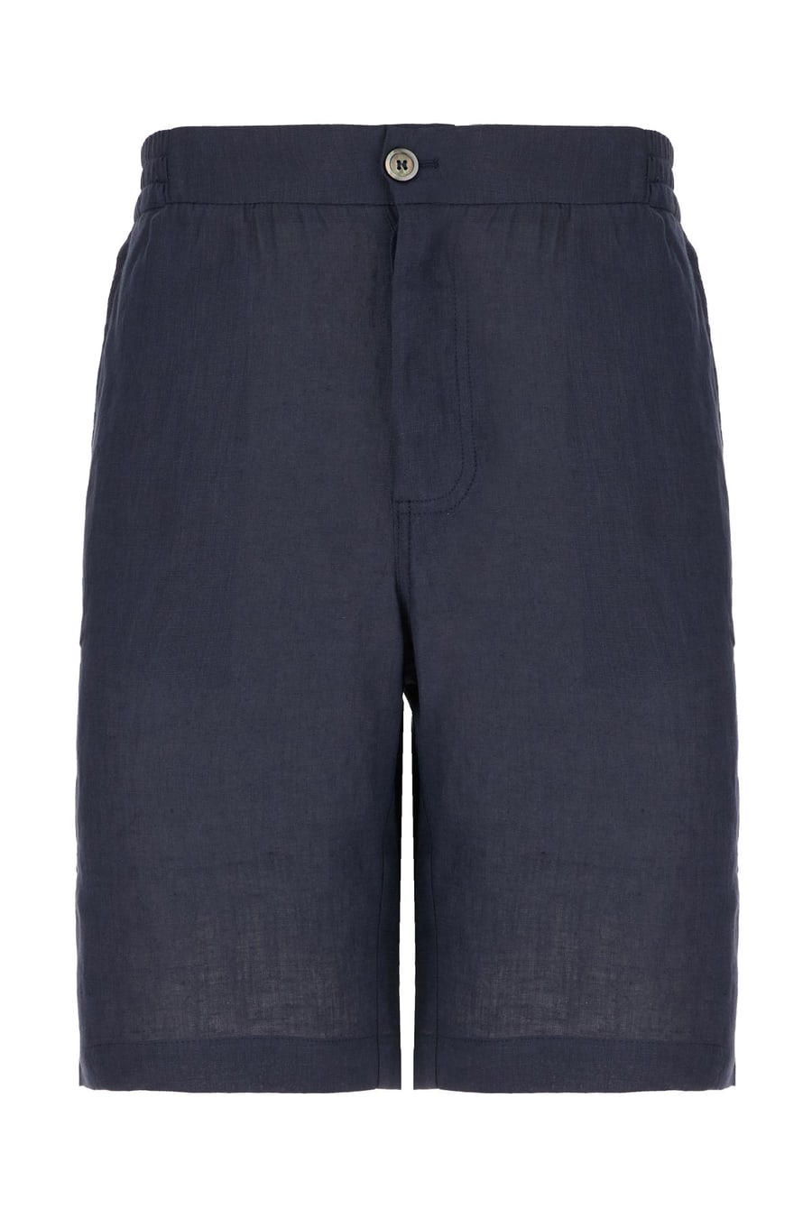 ALPHA STUDIO Bermuda in lino blu notte