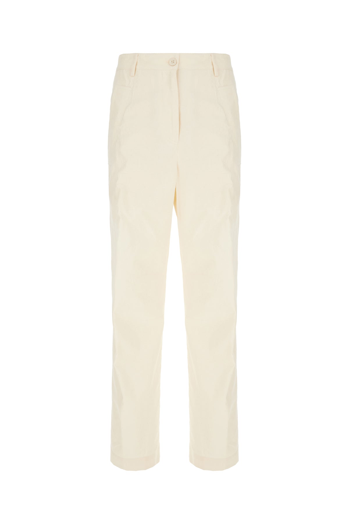 Dries Van Noten Pantalone in cotone crema