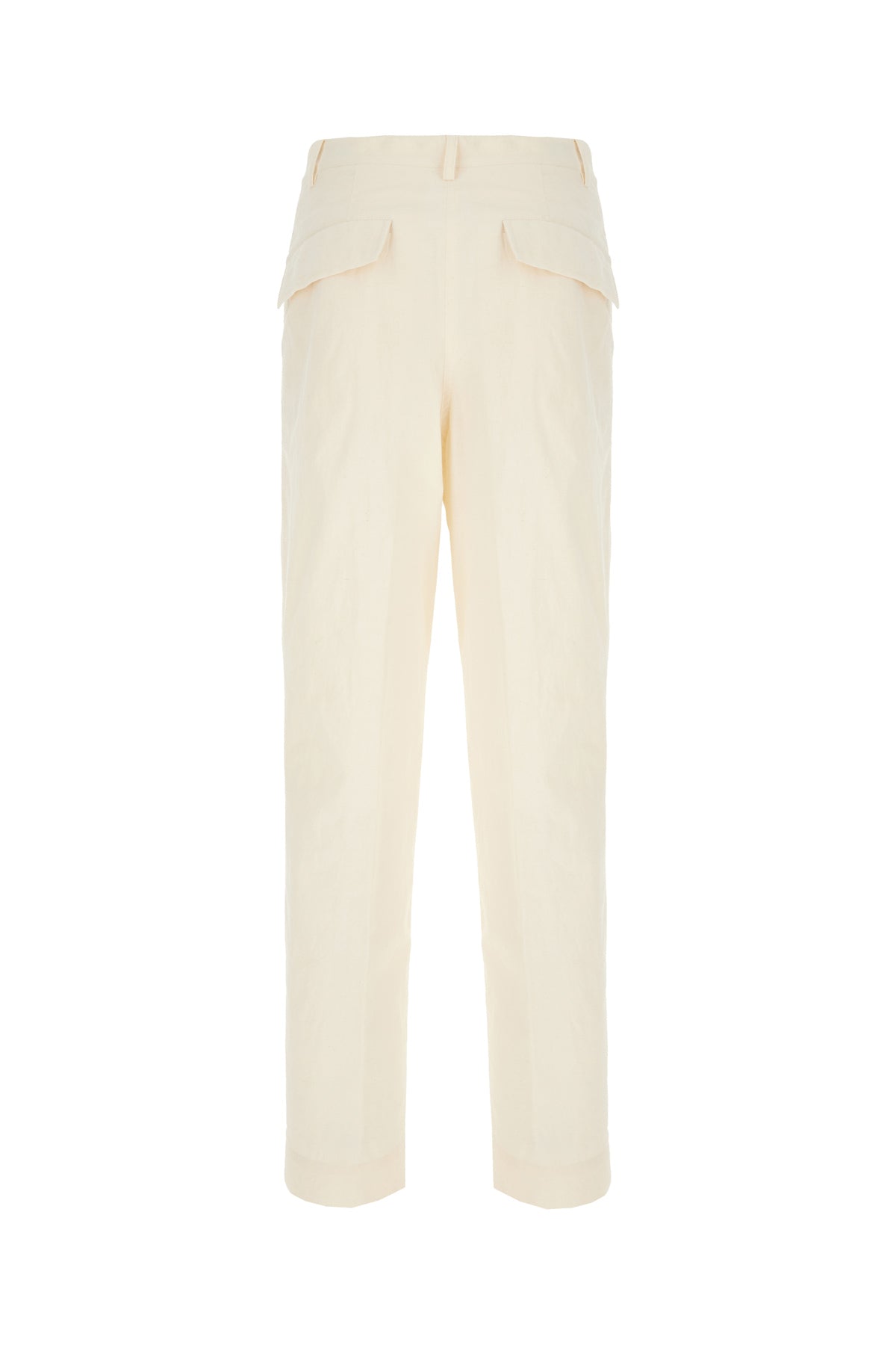 Dries Van Noten Pantalone in cotone crema, view 2