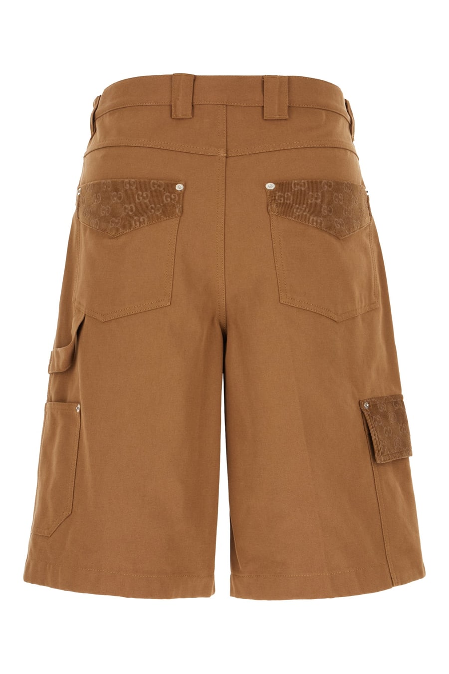 Gucci Bermuda in cotone marrone, view 2
