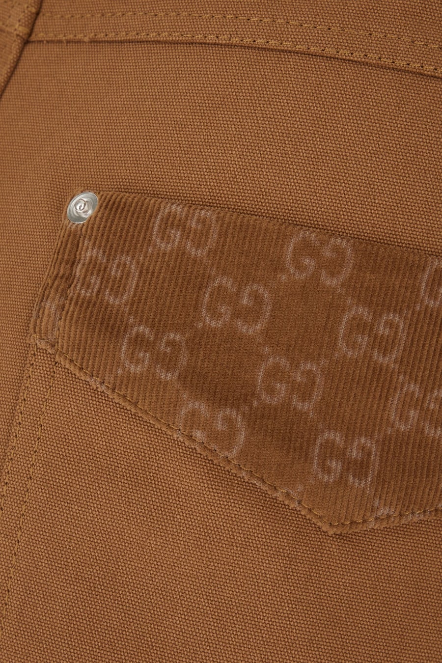 Gucci Bermuda in cotone marrone, view 3