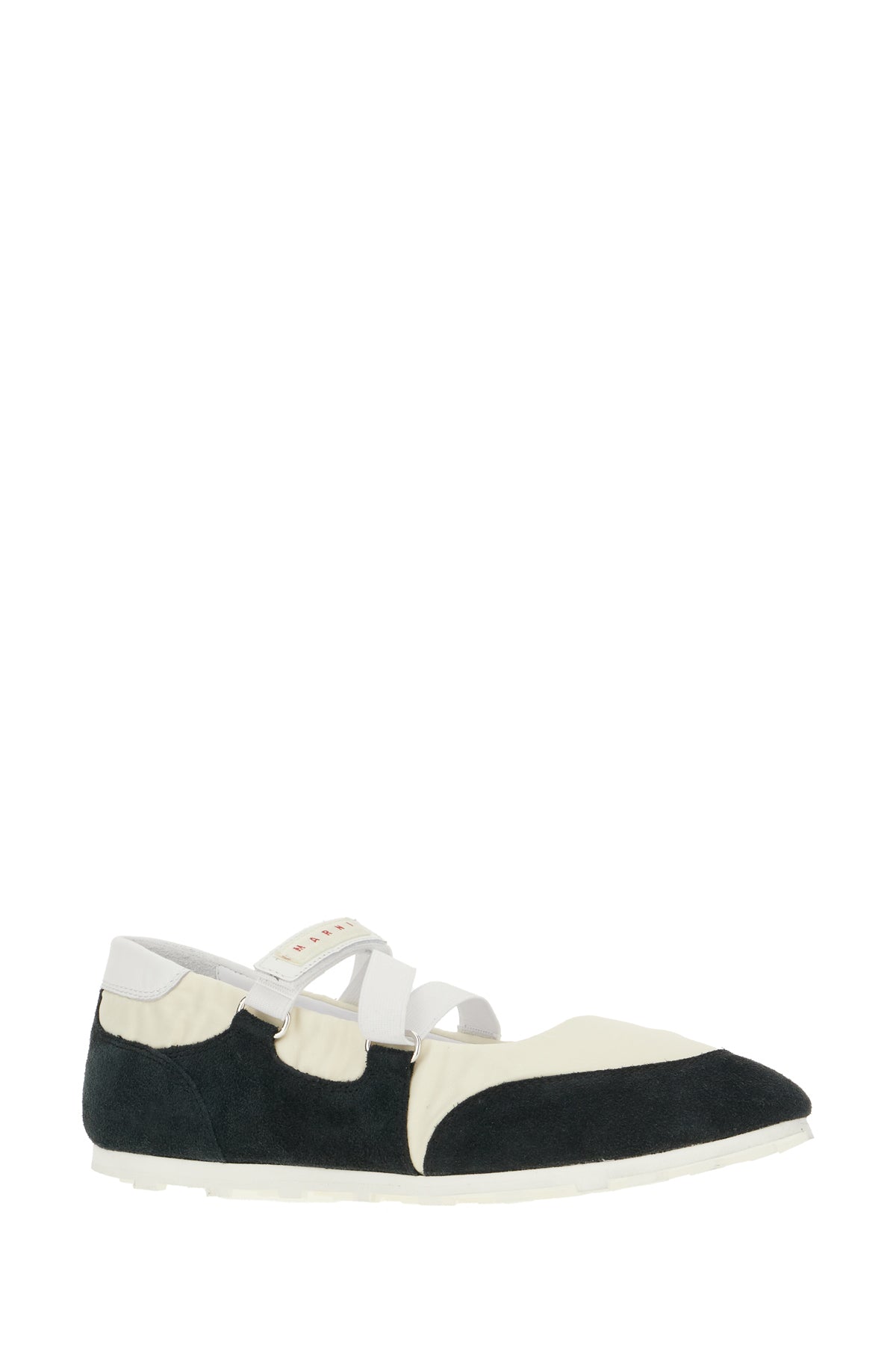 Marni Sneakers multicolor in nylon e pelle scamosciata, view 2