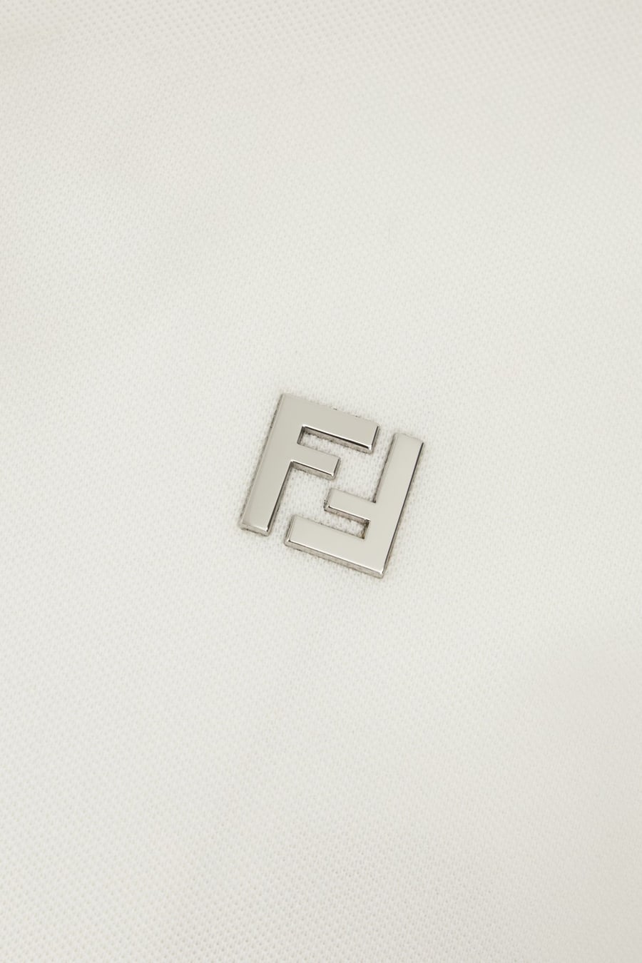 Fendi Polo in piquet bianco, view 3