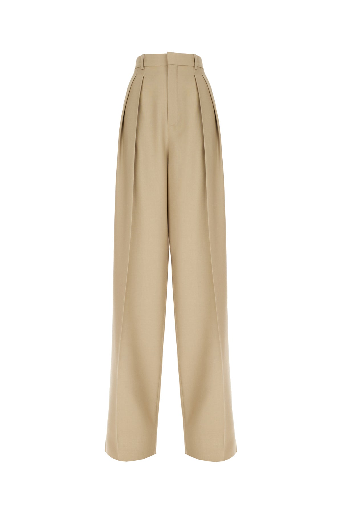 Saint Laurent Pantalone in misto lana verde salvia