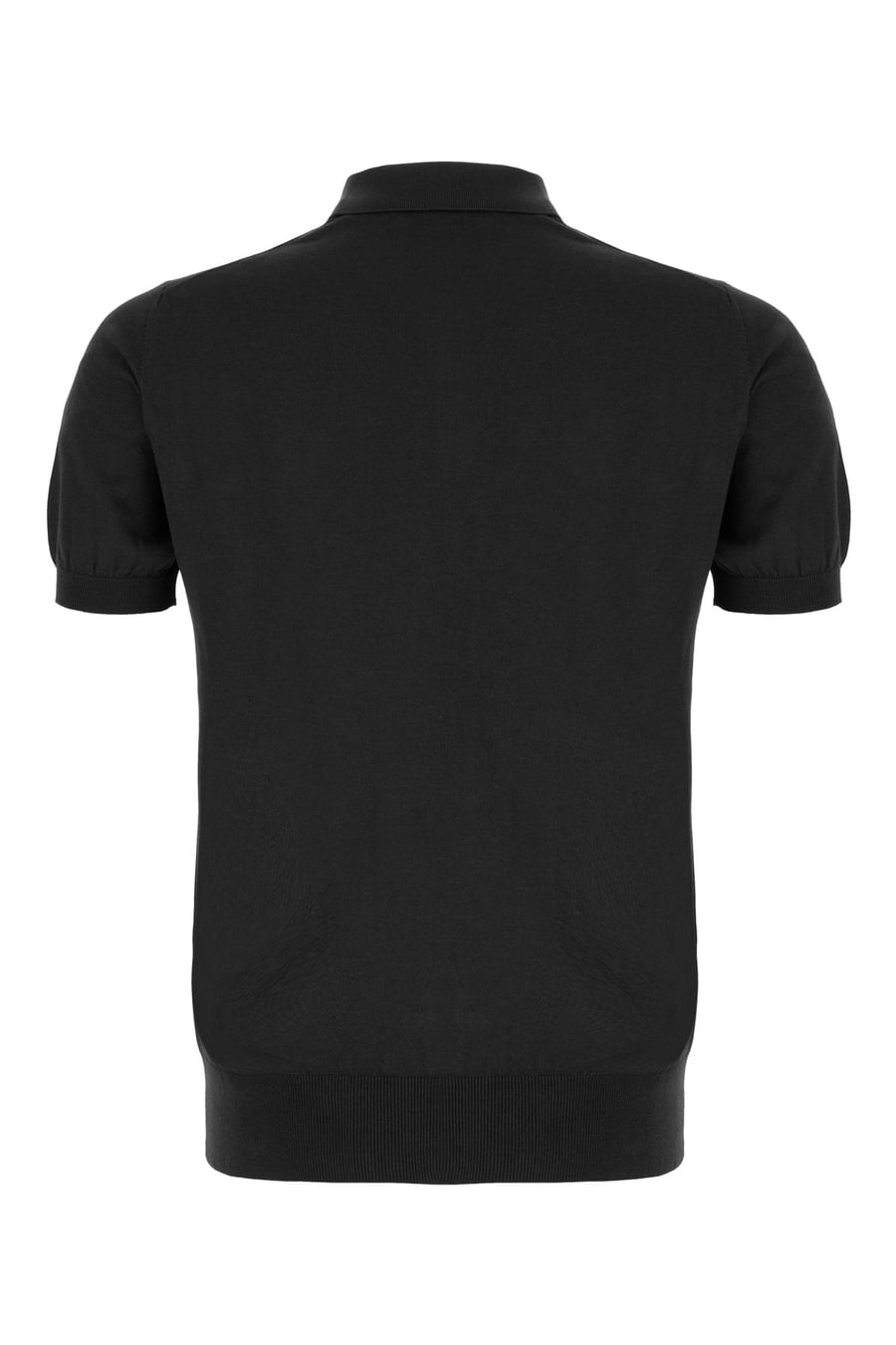 ALPHA STUDIO Polo in misto cotone nero, view 2