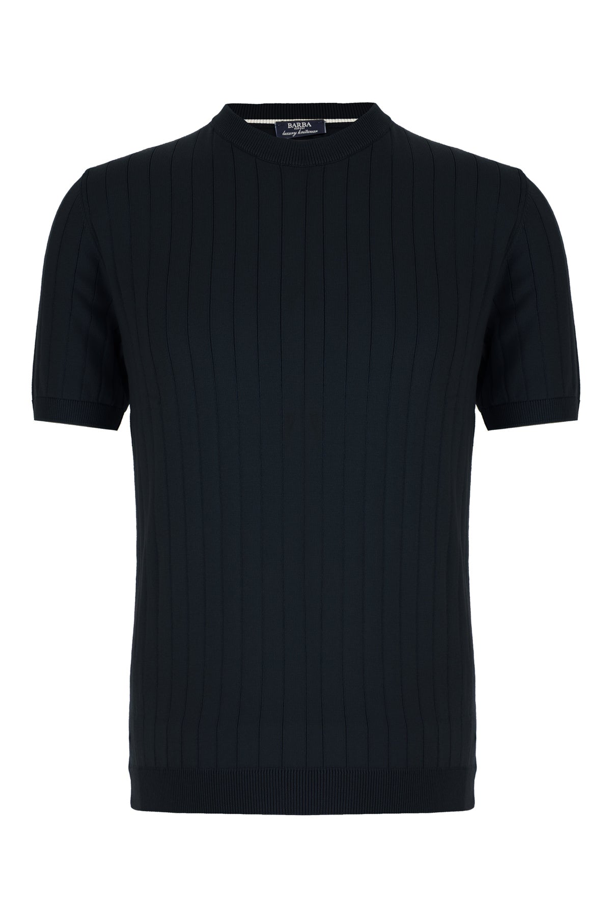 BARBA Maglione in cotone blu notte