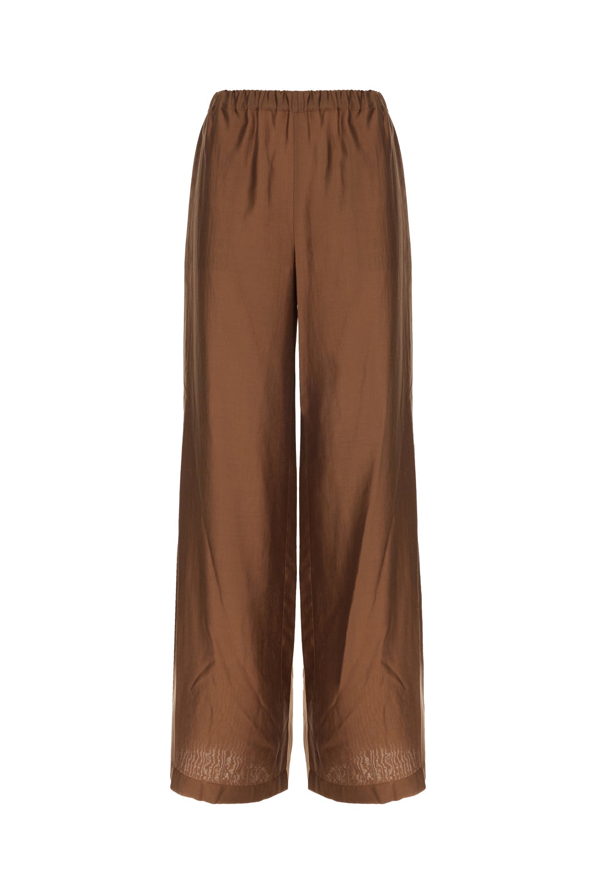LE SULLY STUDIO Pantalone in misto lycra cioccolato