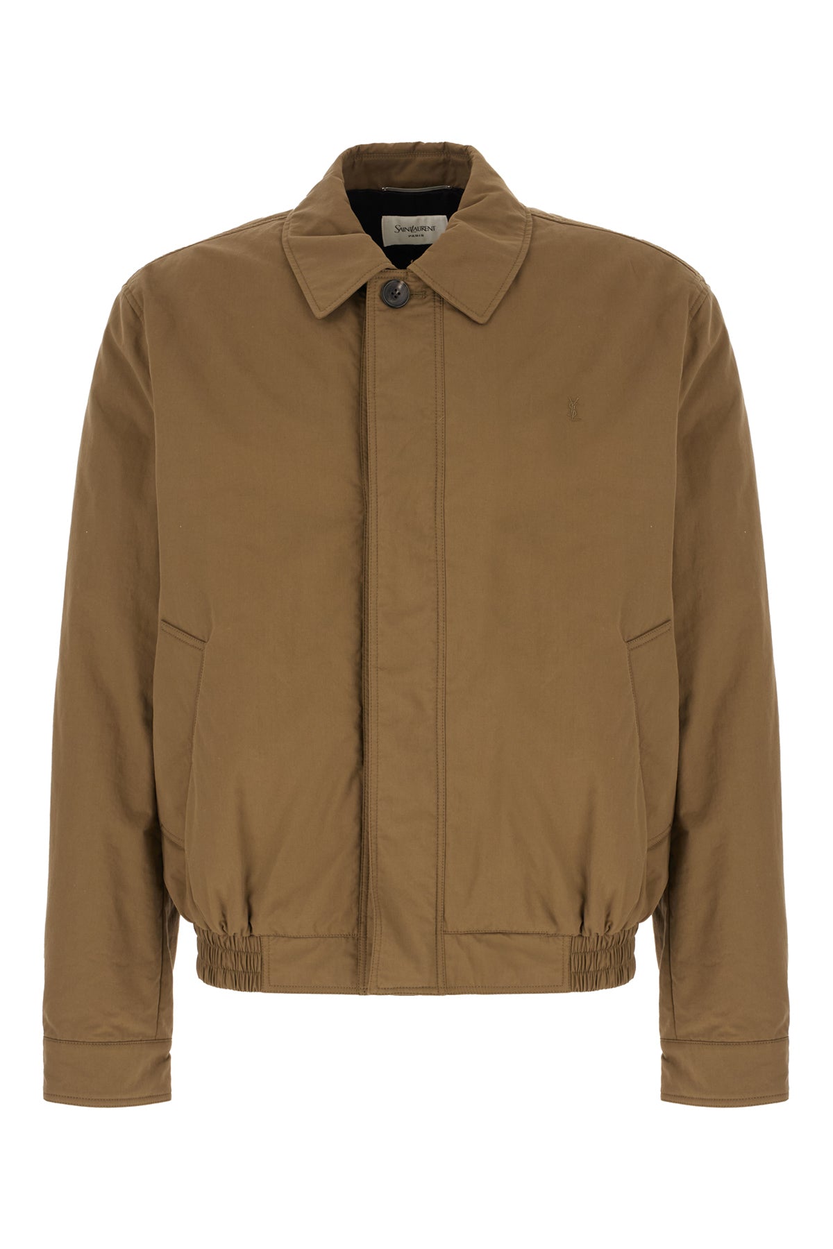 Saint Laurent Giubbino in cotone marrone