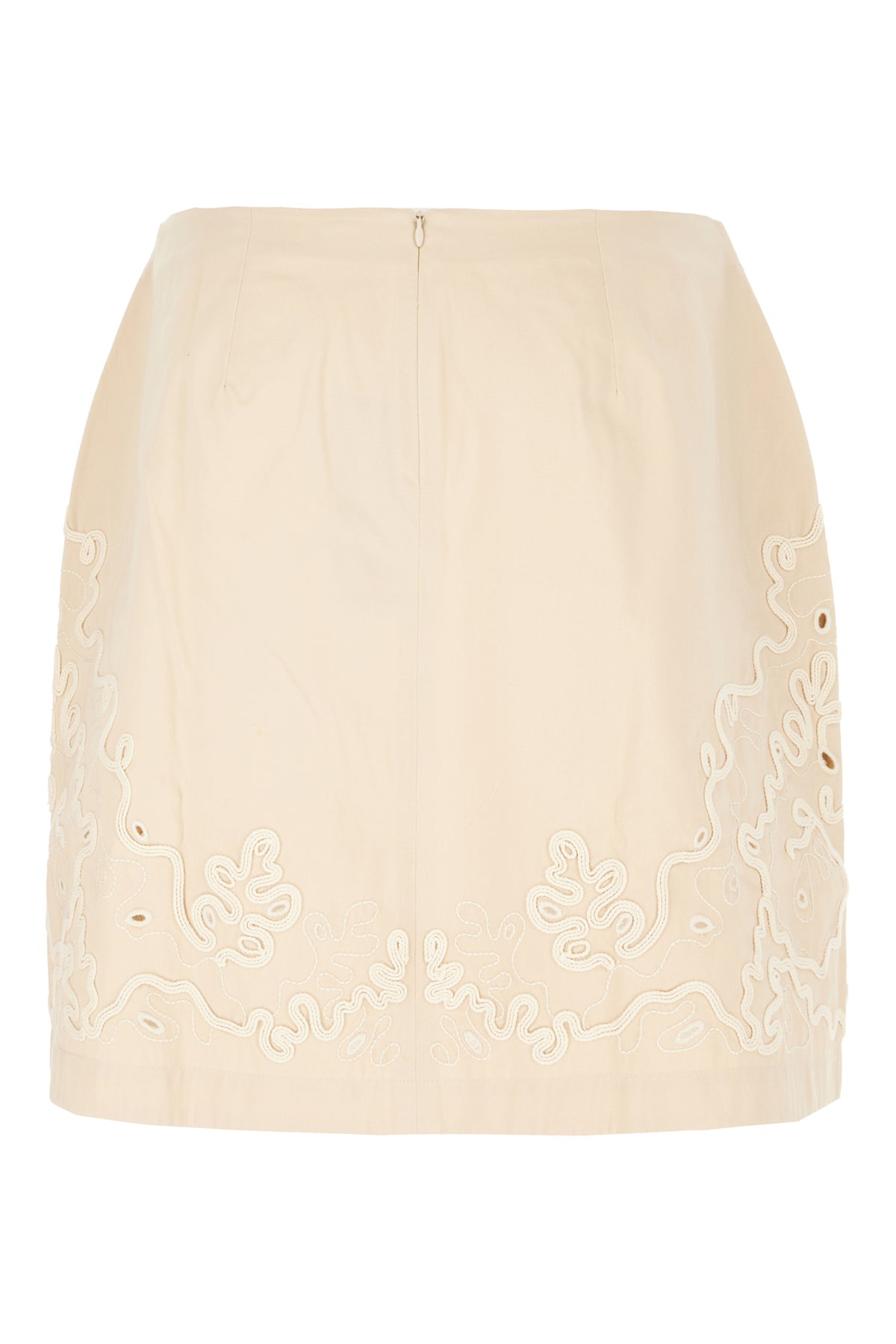 HUGO BOSS Gonna in cotone beige, view 2