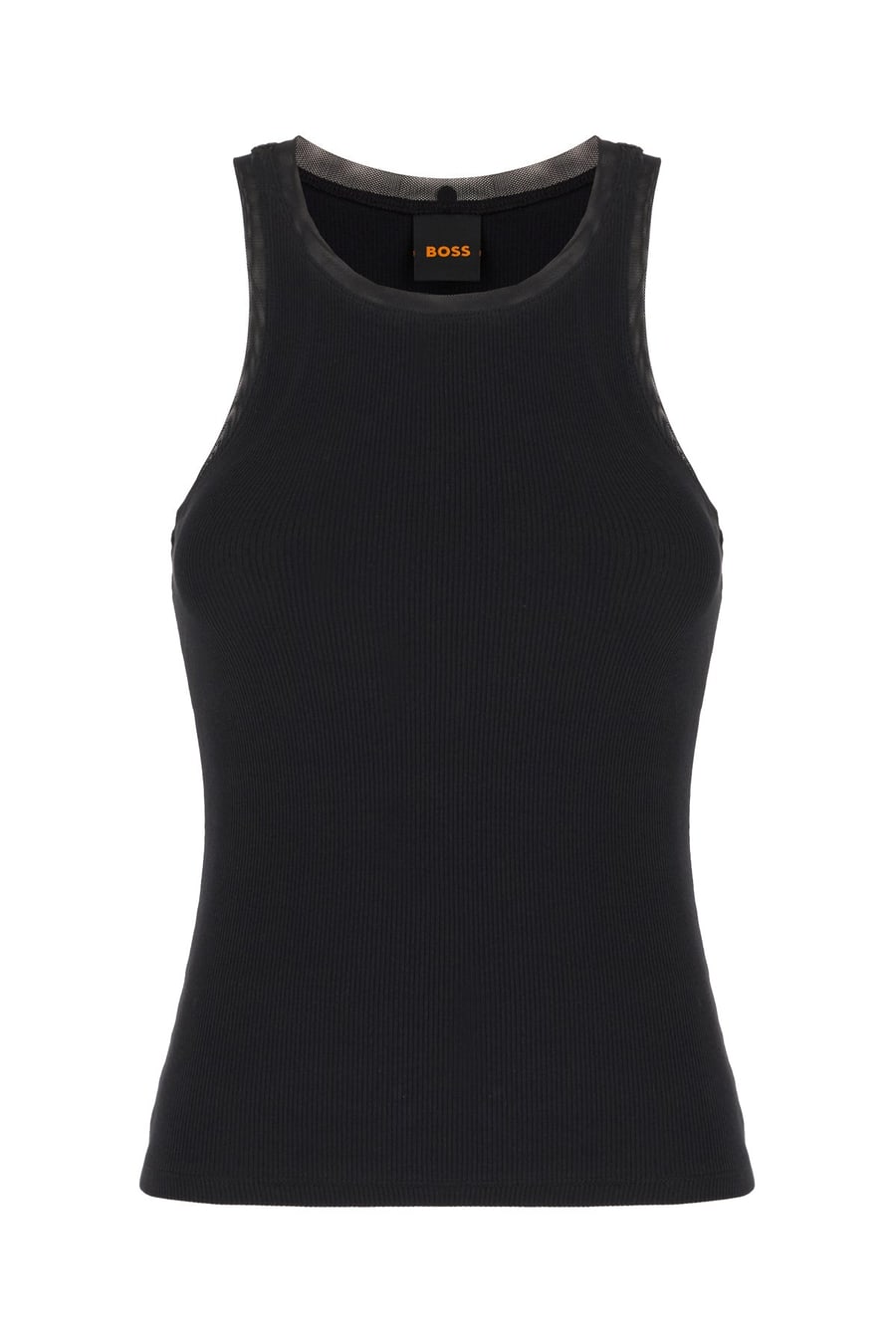 HUGO BOSS Top in cotone stretch nero