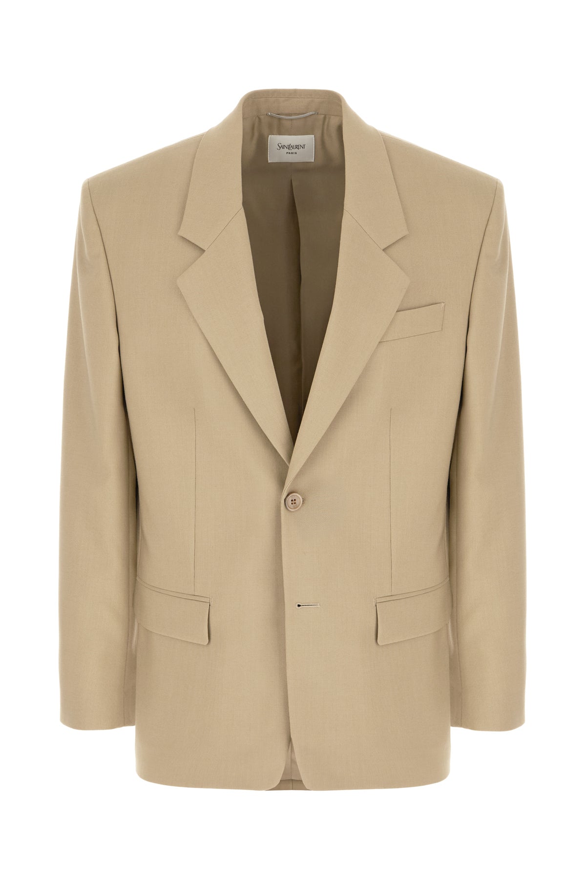 Saint Laurent Giacca in misto lana verde oliva
