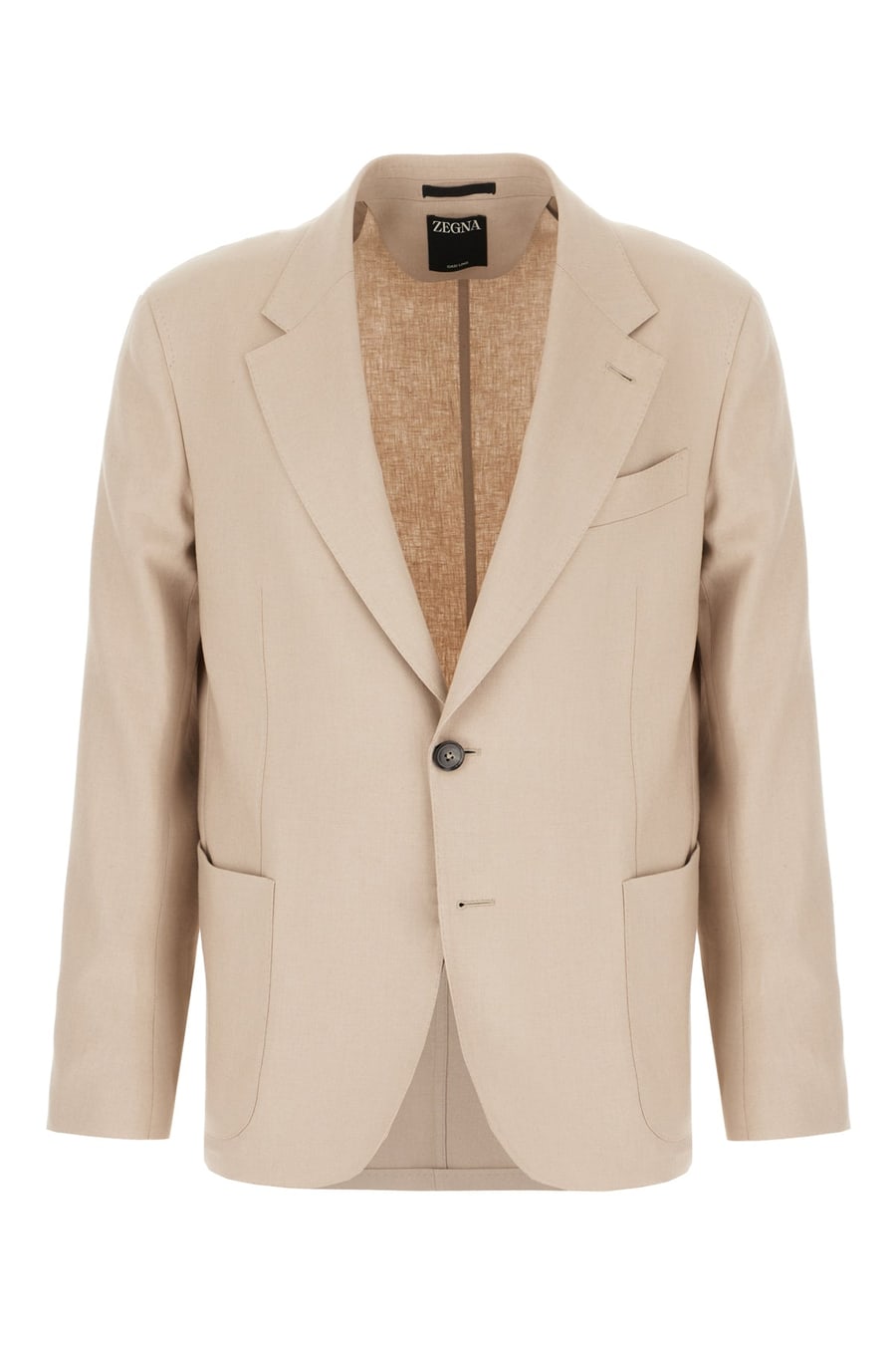 ZEGNA Giacca in misto lana stretch cappuccino