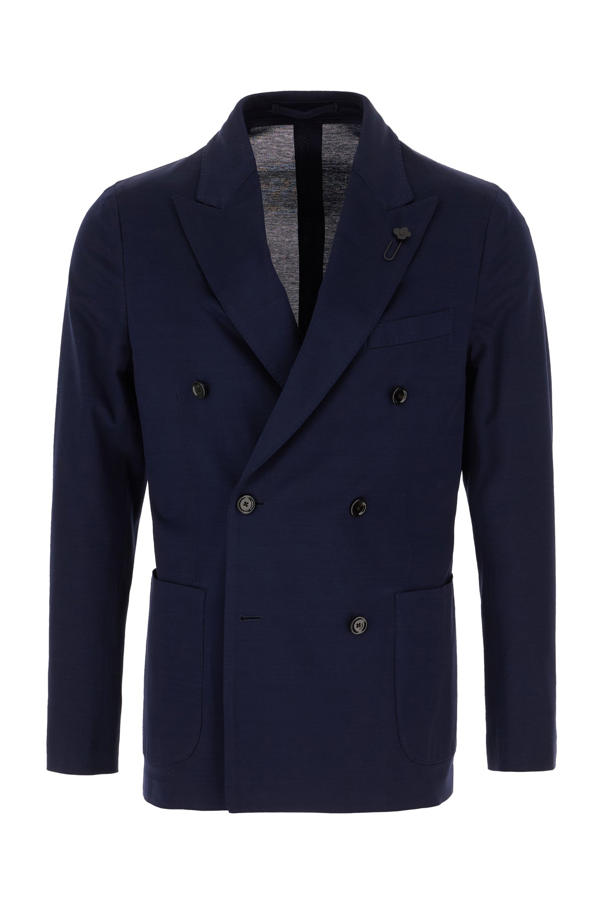 LARDINI Giacca in cotone blu navy