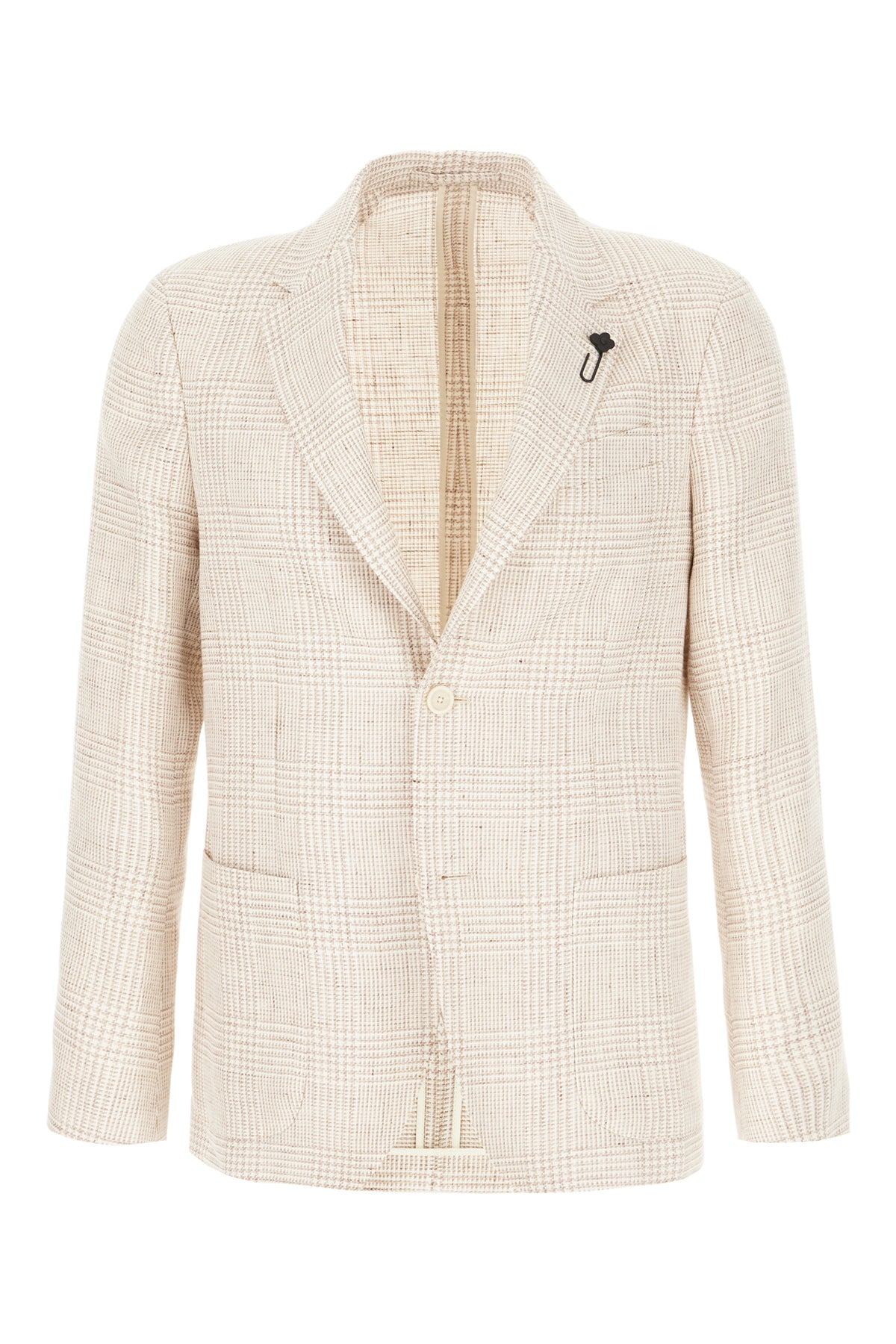 LARDINI Giacca in misto lino ricamato