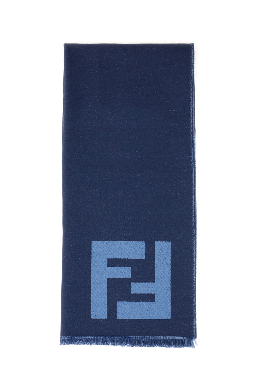 Fendi Sciarpa in lana blu notte