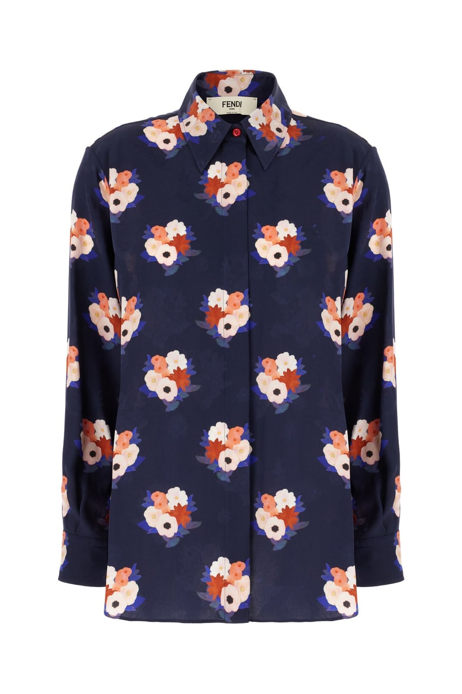 Fendi Blusa in seta stampata