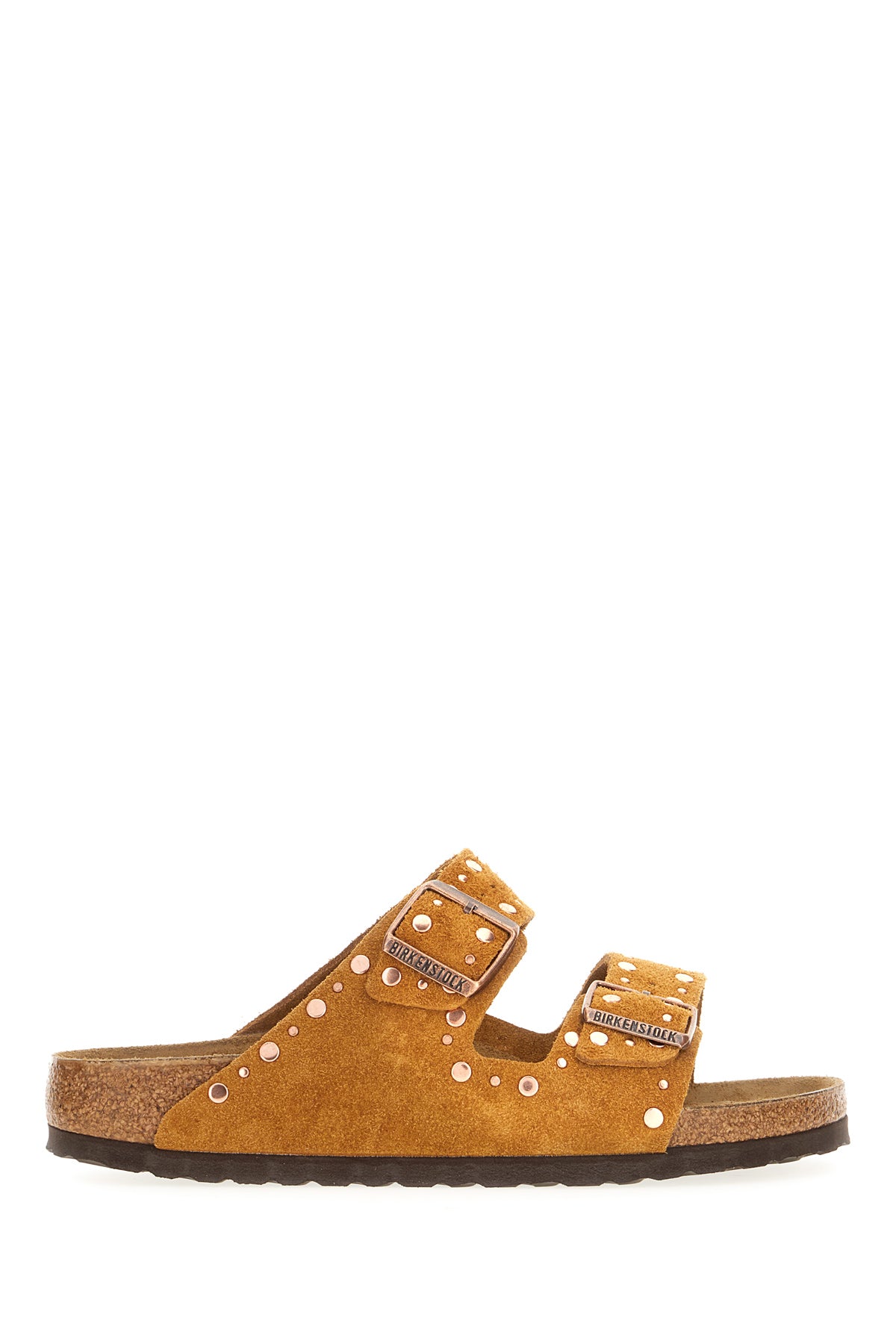 BIRKENSTOCK Sandali Arizona Rivet in pelle scamosciata caramello
