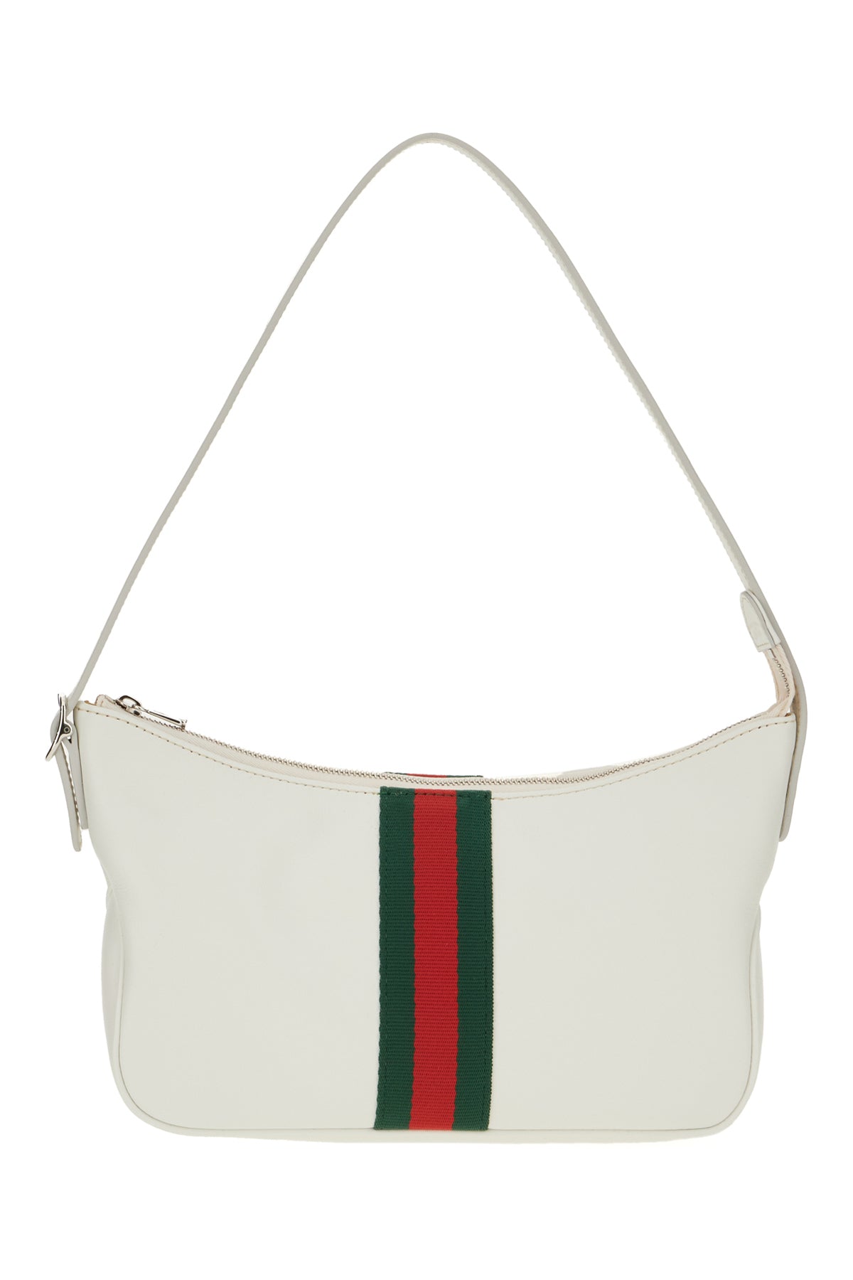 Gucci Borsa a spalla piccola Lunetta in pelle bianca