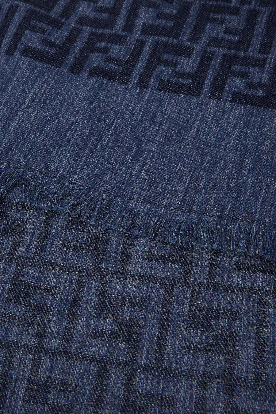 Fendi Sciarpa in misto cotone ricamato, view 2
