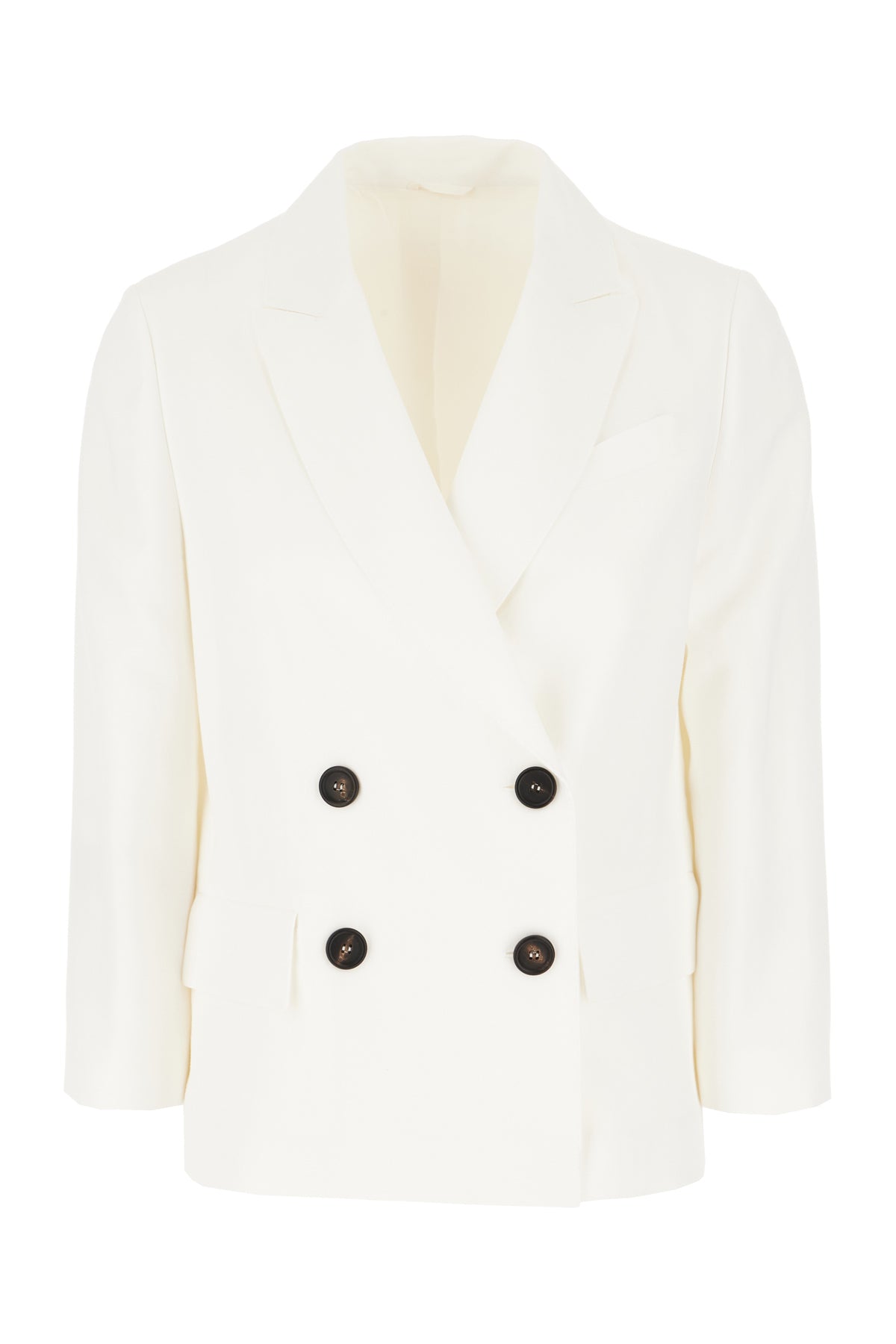 Brunello Cucinelli Giacca in jersey bianco