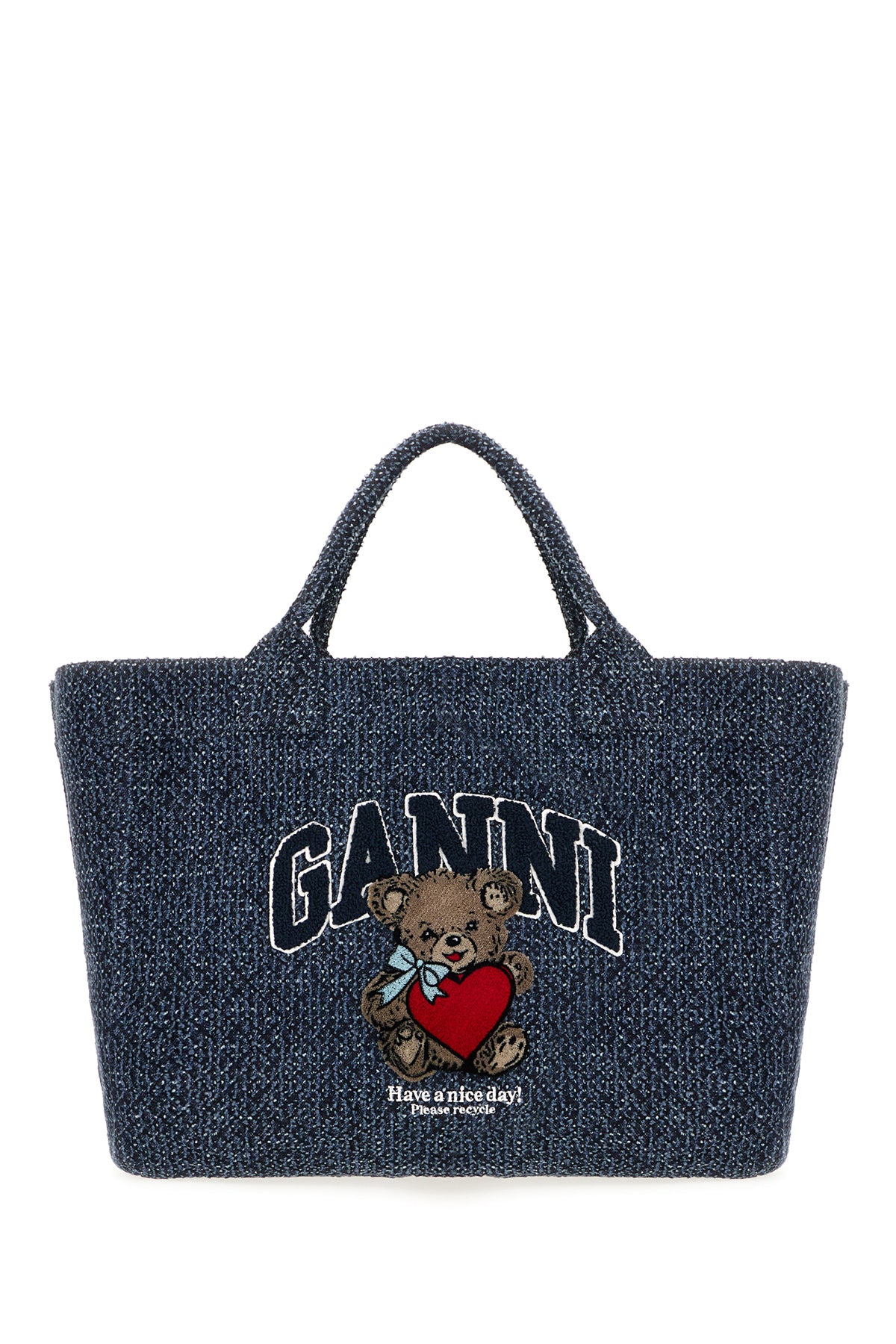 Ganni Borsa shopping media in denim