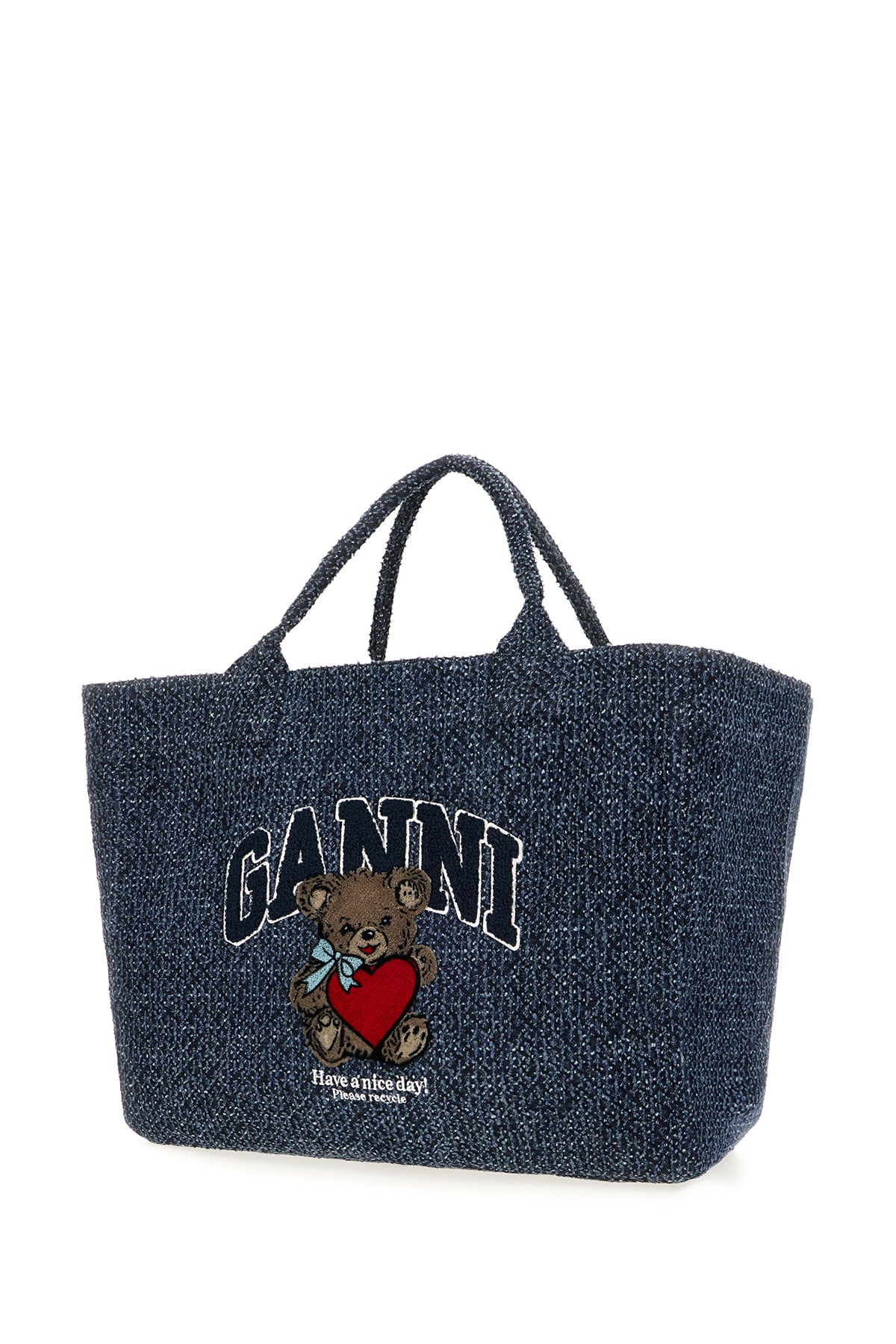 Ganni Borsa shopping media in denim, view 2