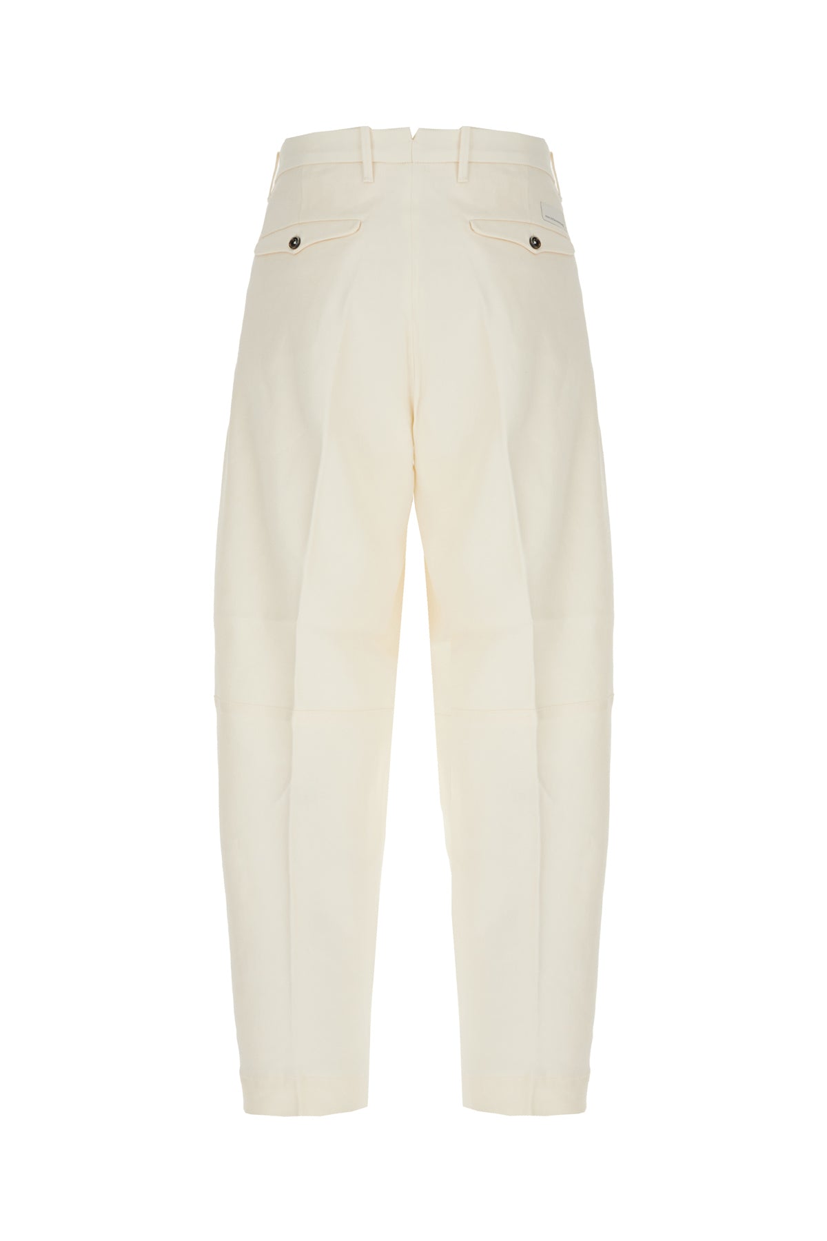 NINE IN THE MORNING Pantalone in misto lino stretch avorio, view 2