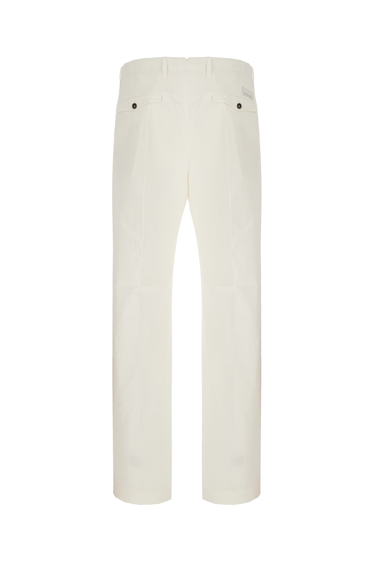 NINE IN THE MORNING Pantalone in cotone stretch avorio, view 2