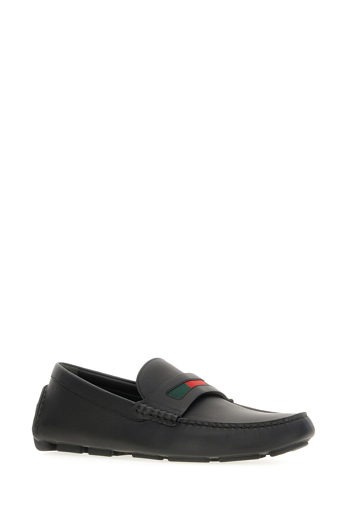 Gucci Mocassini Driver in pelle nera, view 2