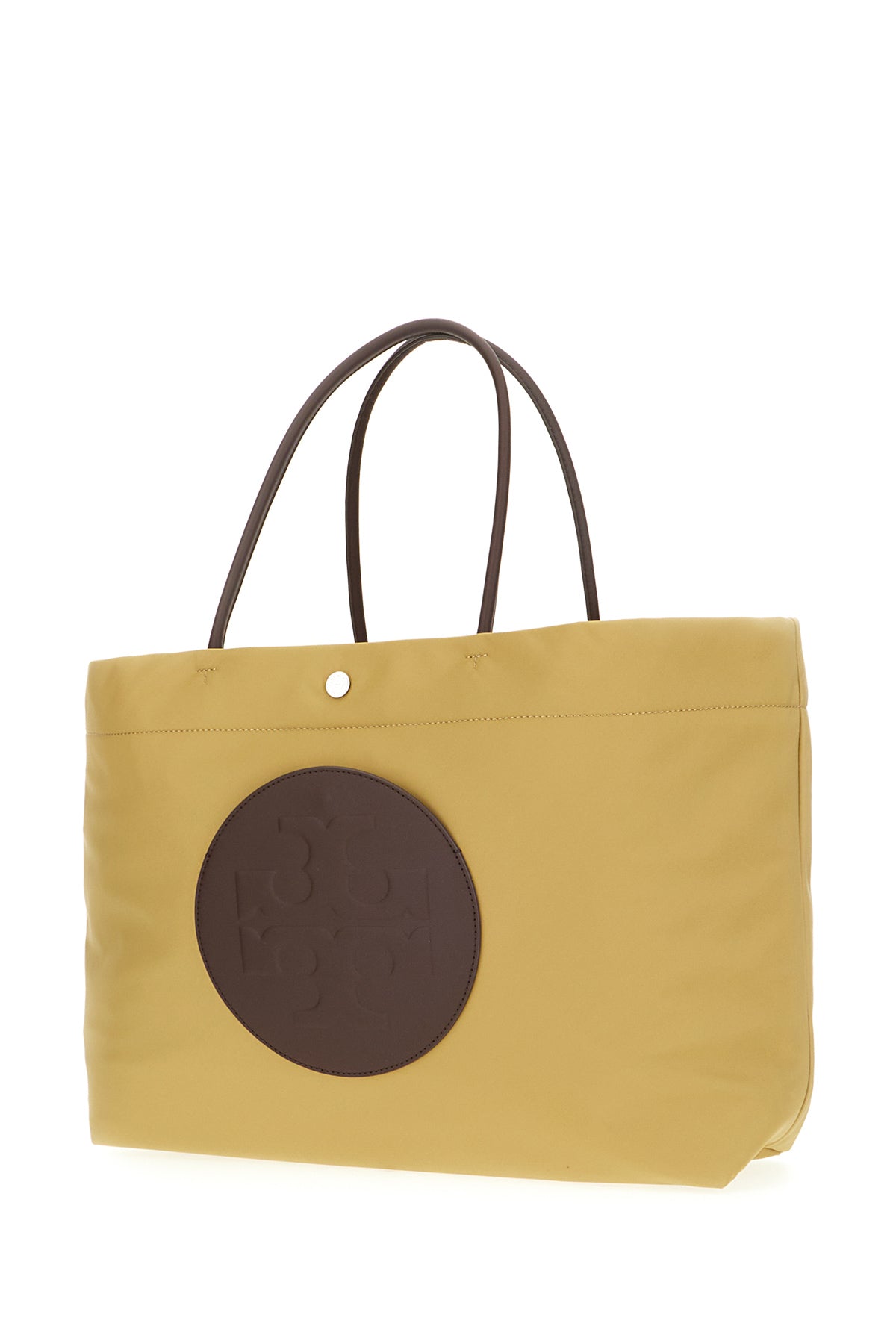 Tory Burch Borsa shopping Ella Twist in nylon verde kaki, view 2