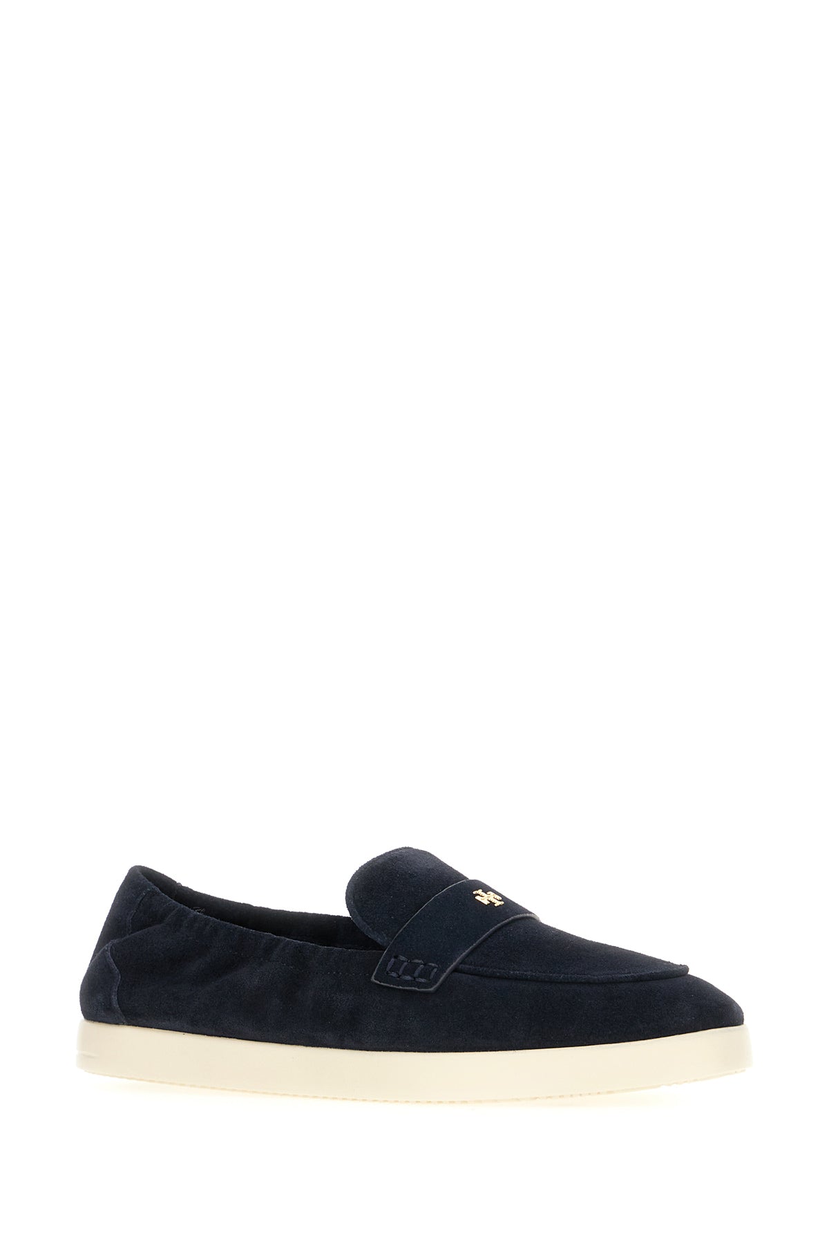 Tory Burch Mocassini Sport in pelle scamosciata blu notte, view 2