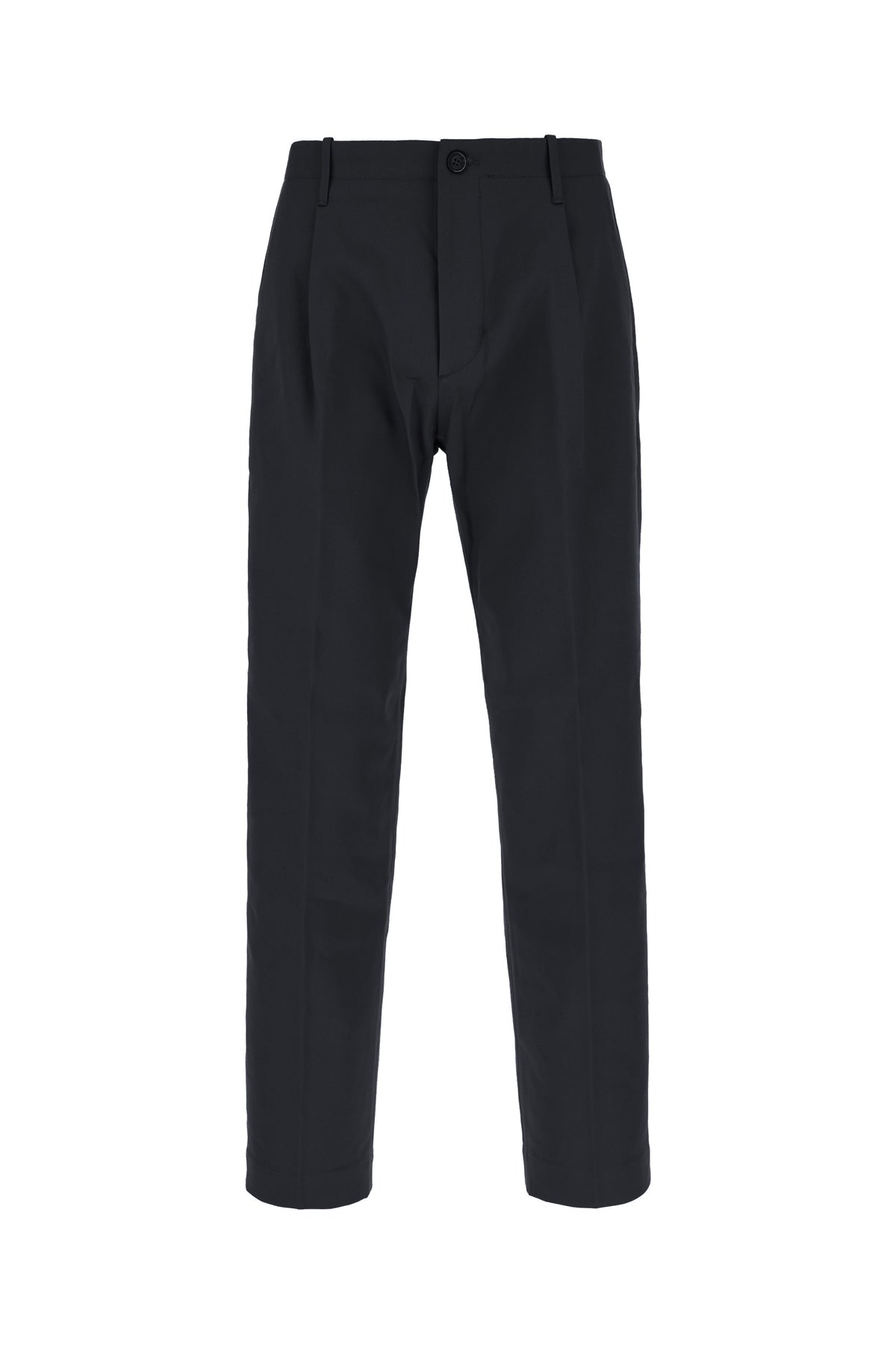 NINE IN THE MORNING Pantalone in cotone stretch blu navy