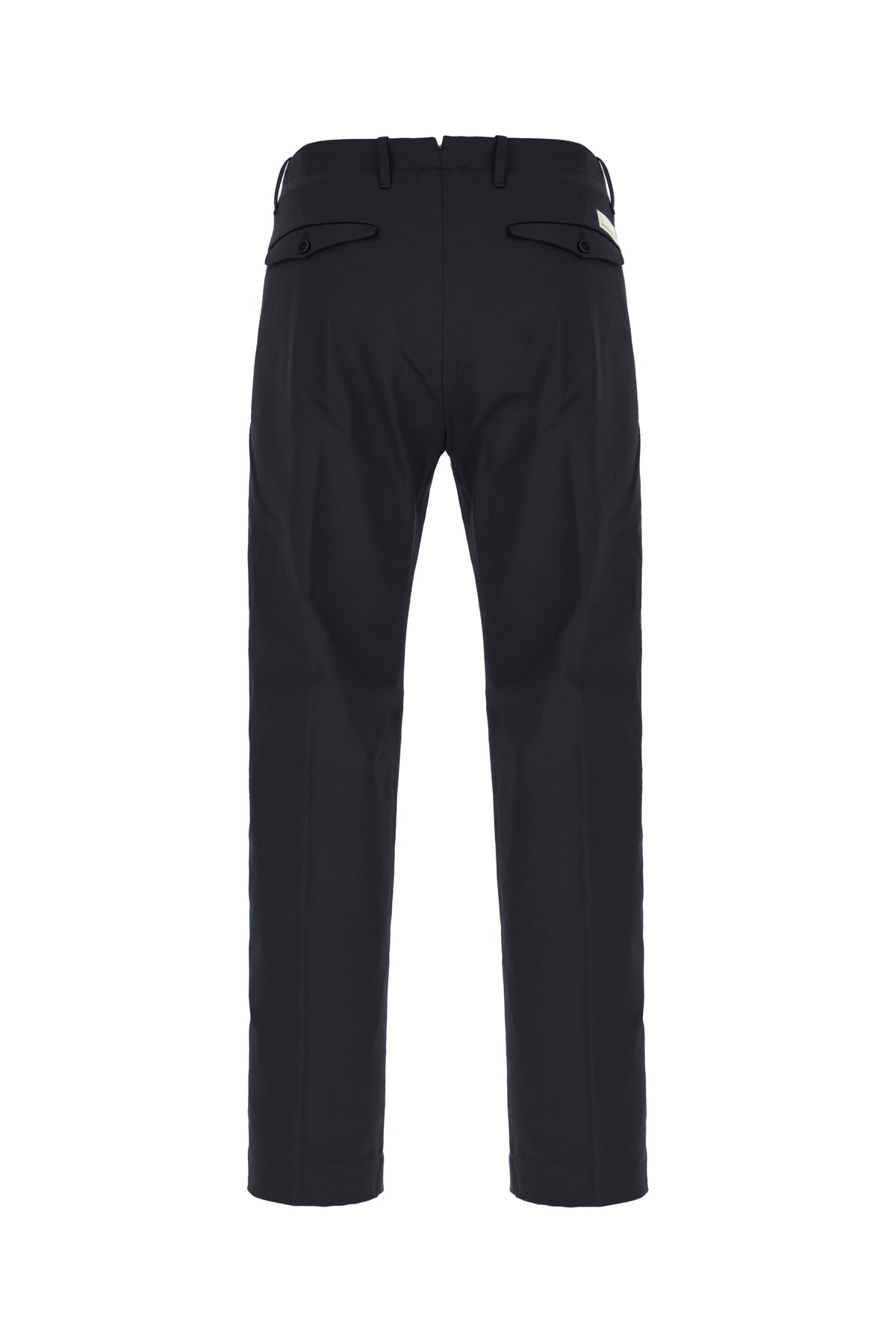 NINE IN THE MORNING Pantalone in cotone stretch blu navy, view 2
