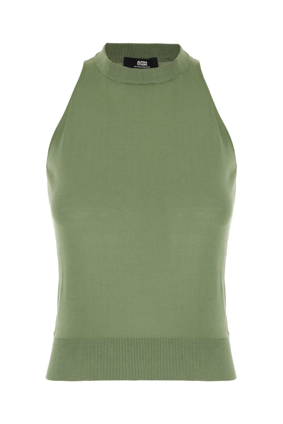 ALPHA STUDIO Top in cotone verde