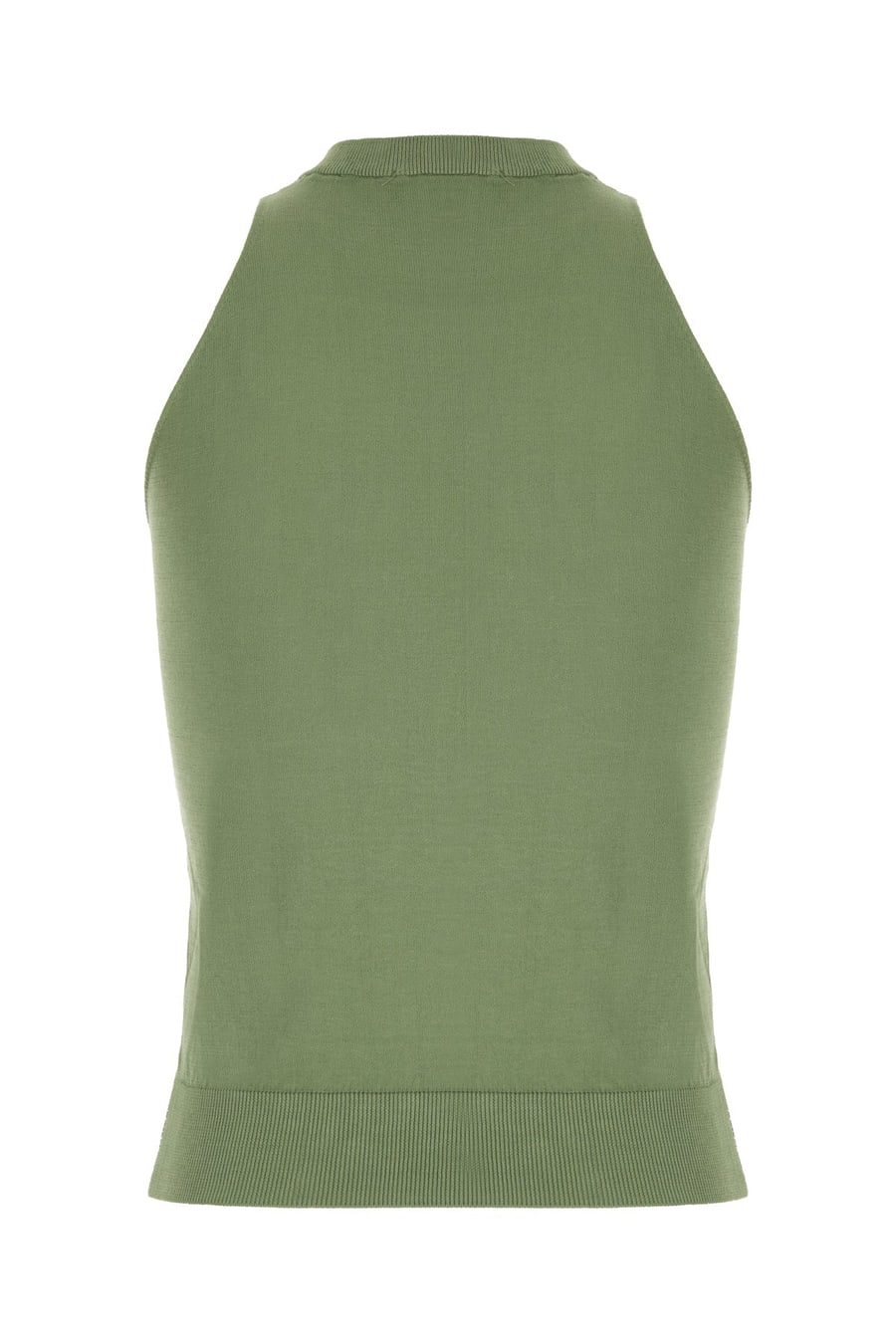 ALPHA STUDIO Top in cotone verde, view 2