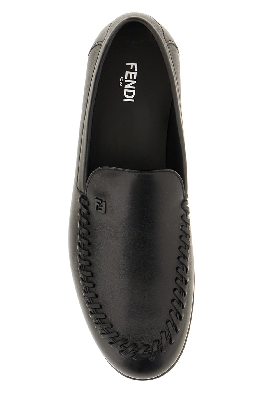 Fendi Mocassini in pelle nera, view 4