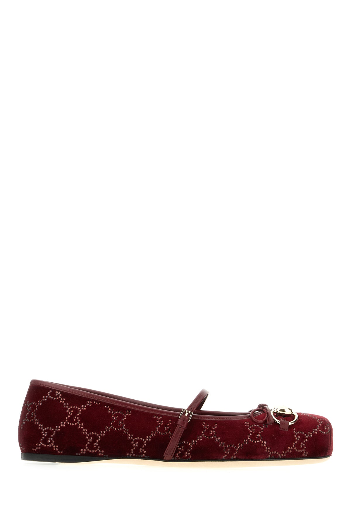 Gucci Ballerine in velluto rosso tiziano