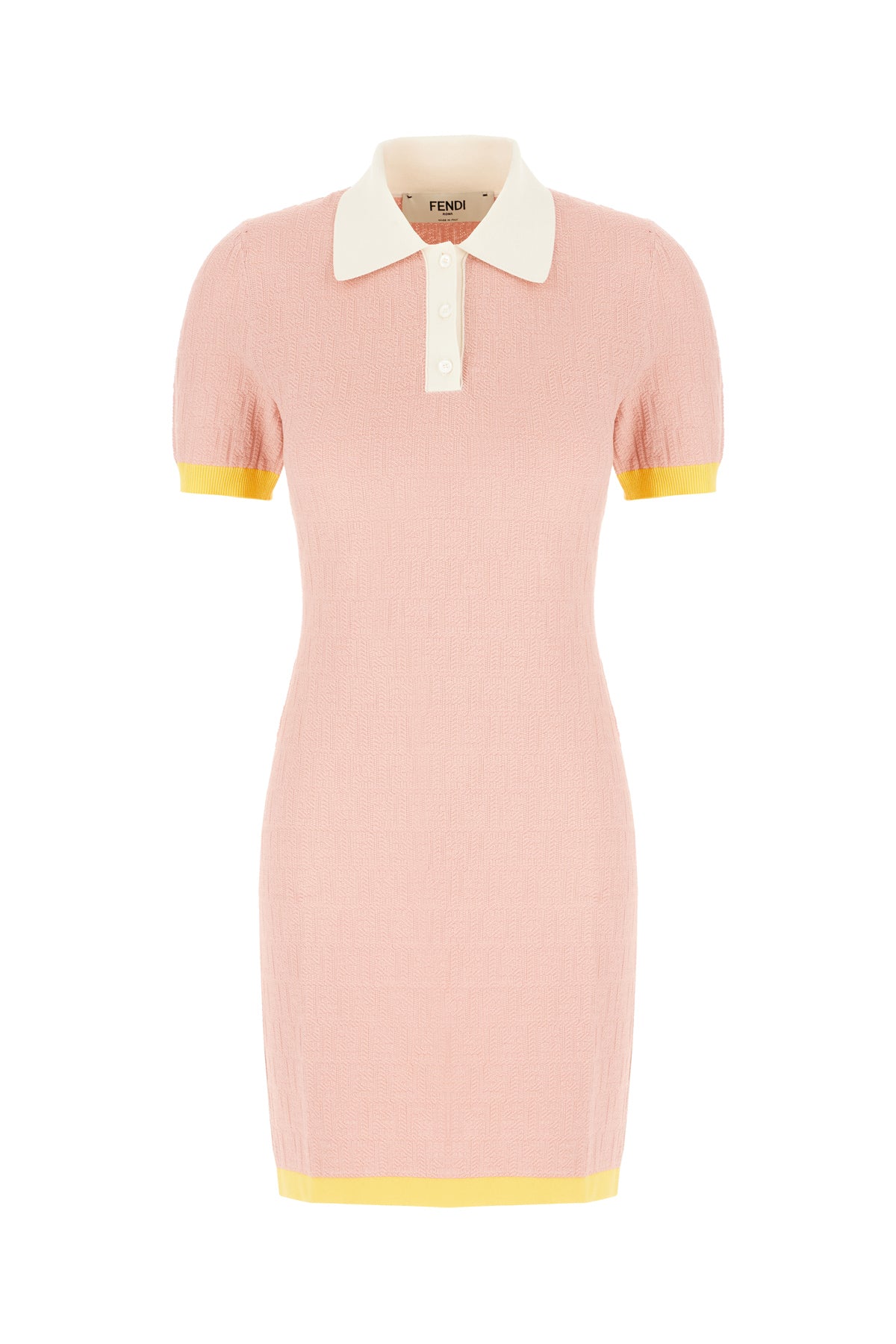 Fendi Abito polo in misto cotone rosa