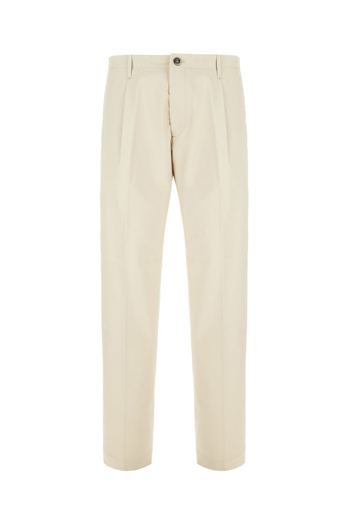 NINE IN THE MORNING Pantalone in cotone stretch sabbia