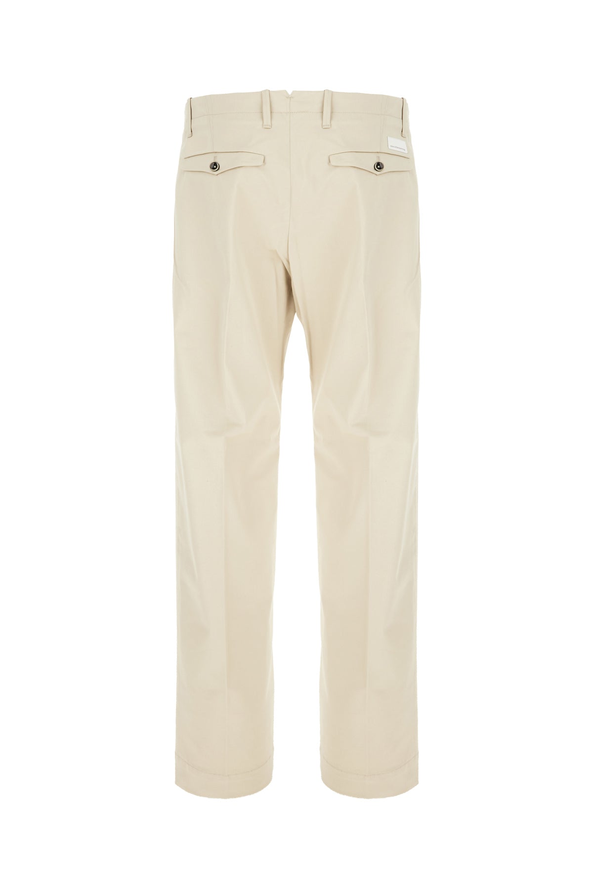 NINE IN THE MORNING Pantalone in cotone stretch sabbia, view 2