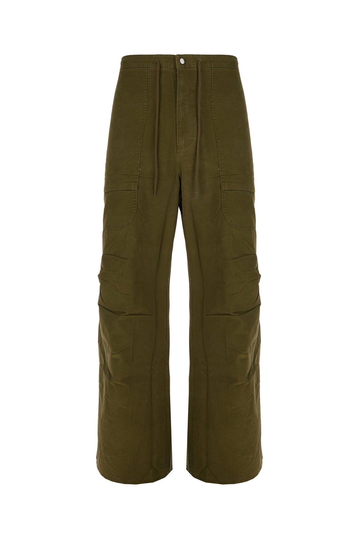 Entire Studios Pantalone cargo in cotone verde militare