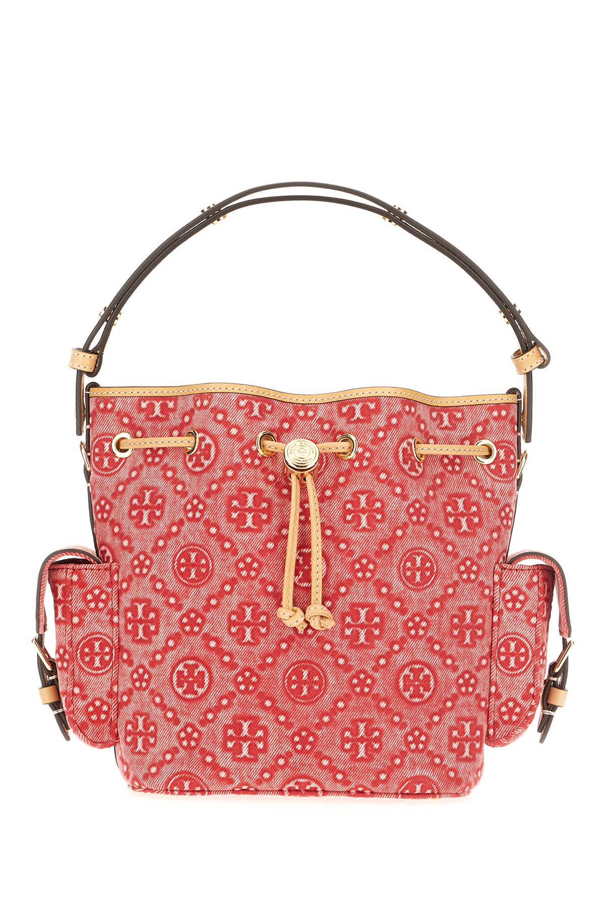 Tory Burch Borsa a secchiello in denim multicolor